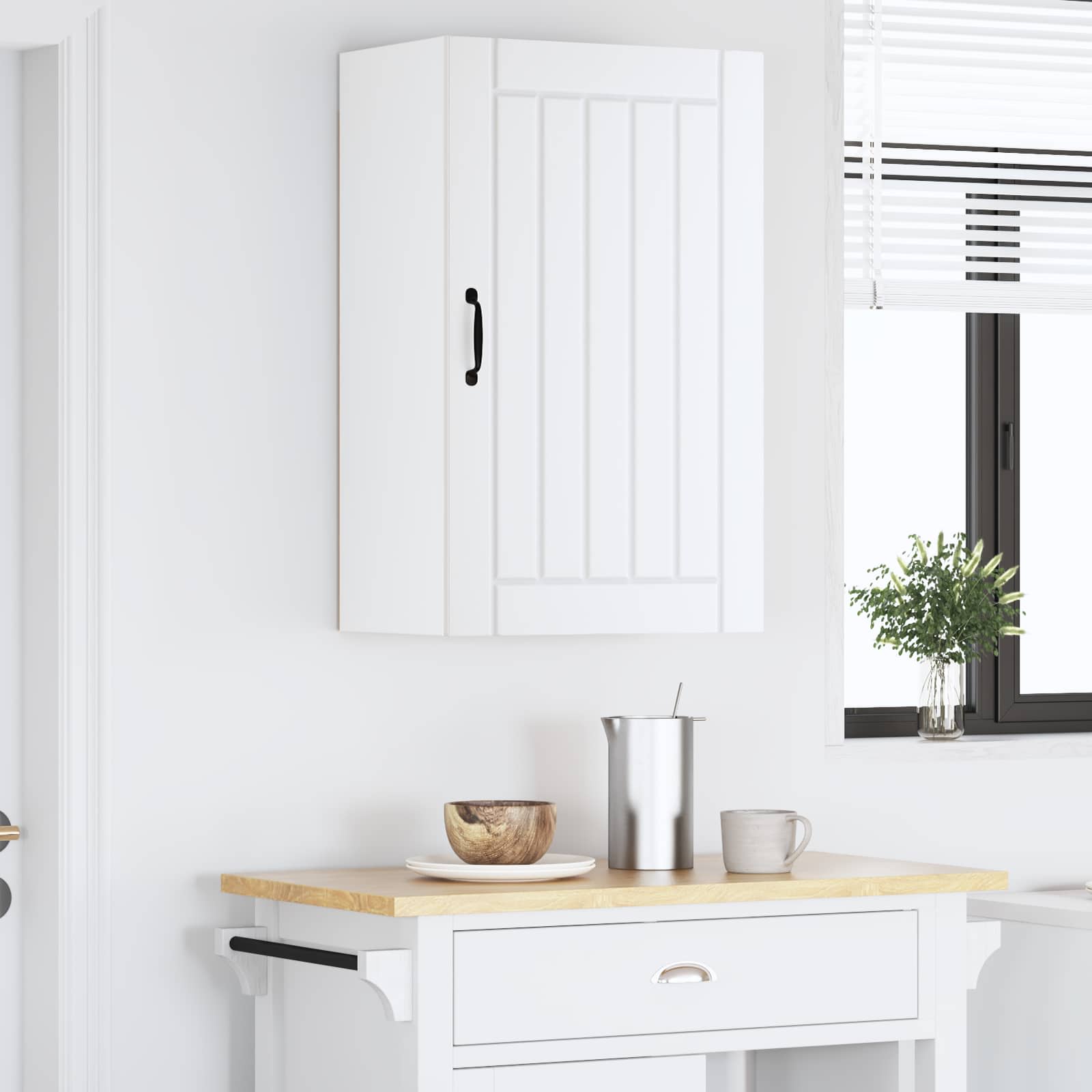 vidaXL Szafka ścienna LUCCA Biały 50 x 31 x 80 cm Drewno inżynieryjne