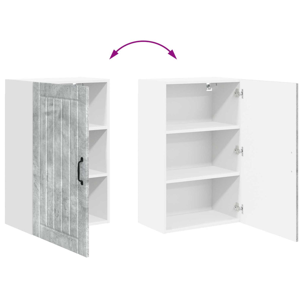 vidaXL Szafka ścienna LUCCA Betonowy szary 50 x 31 x 80 cm