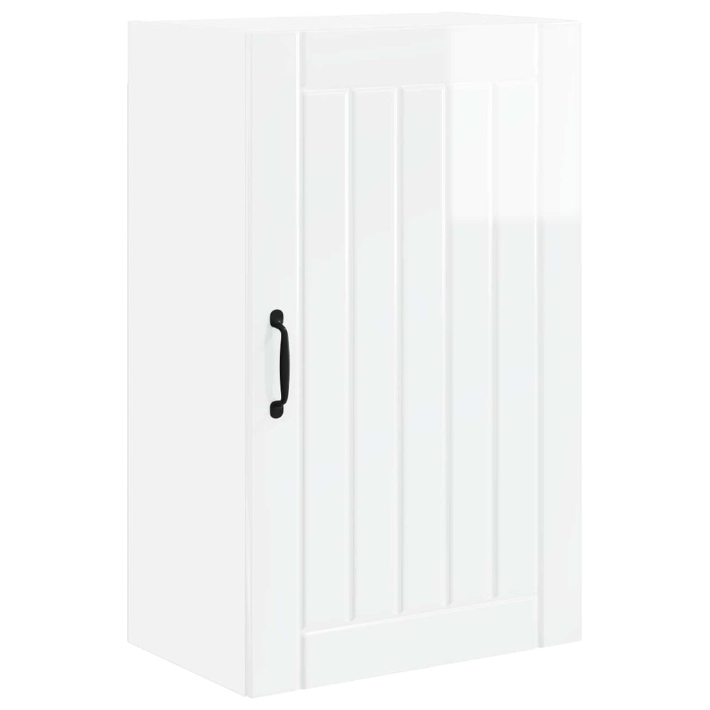 vidaXL Szafka ścienna LUCCA Biały wysoki połysk 50 x 31 x 80 cm