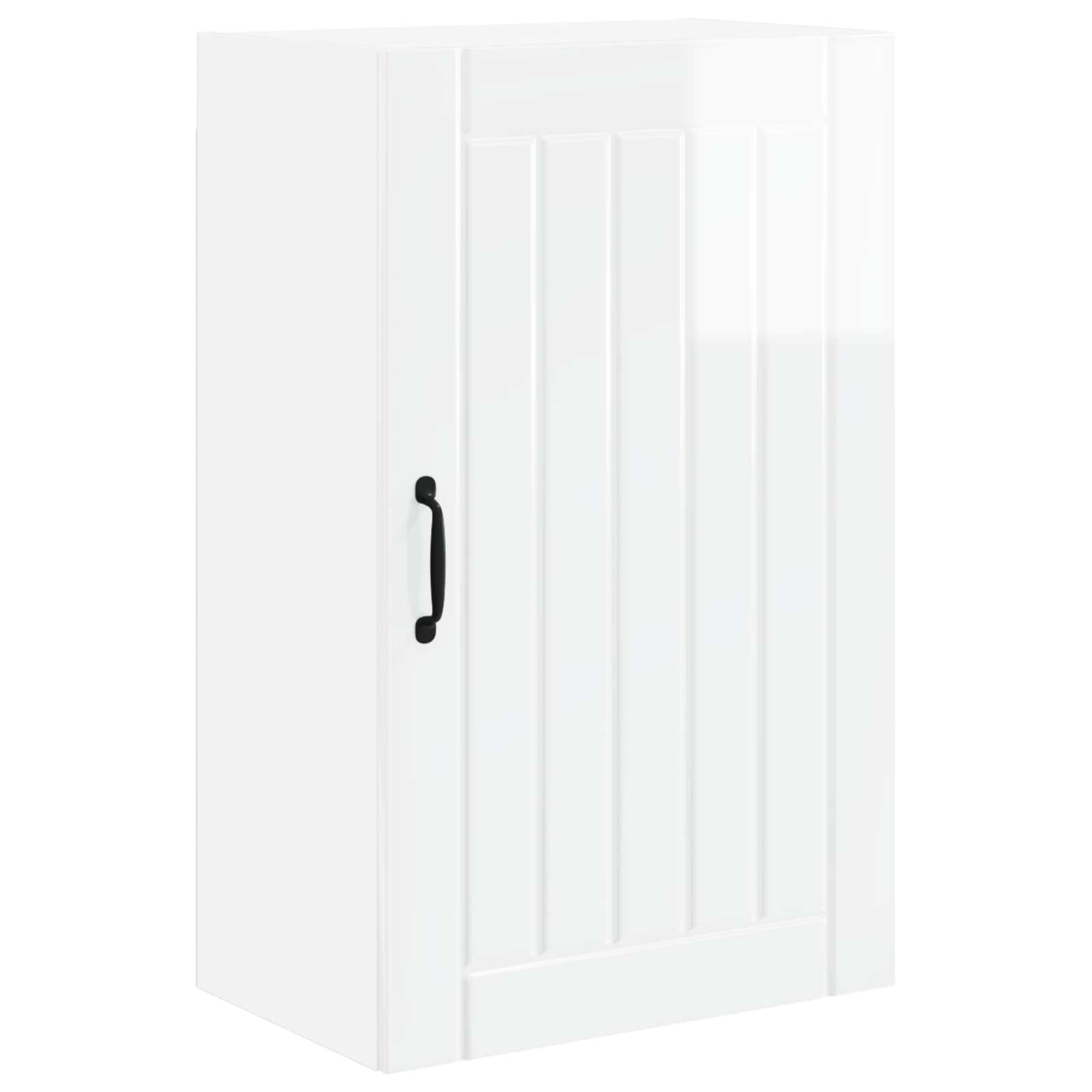 vidaXL Szafka ścienna LUCCA Biały wysoki połysk 50 x 31 x 80 cm