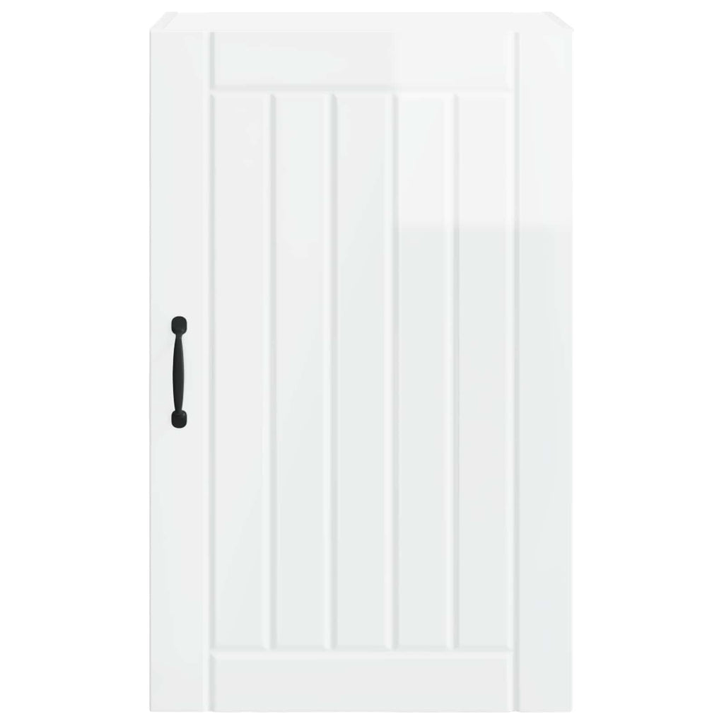 vidaXL Szafka ścienna LUCCA Biały wysoki połysk 50 x 31 x 80 cm
