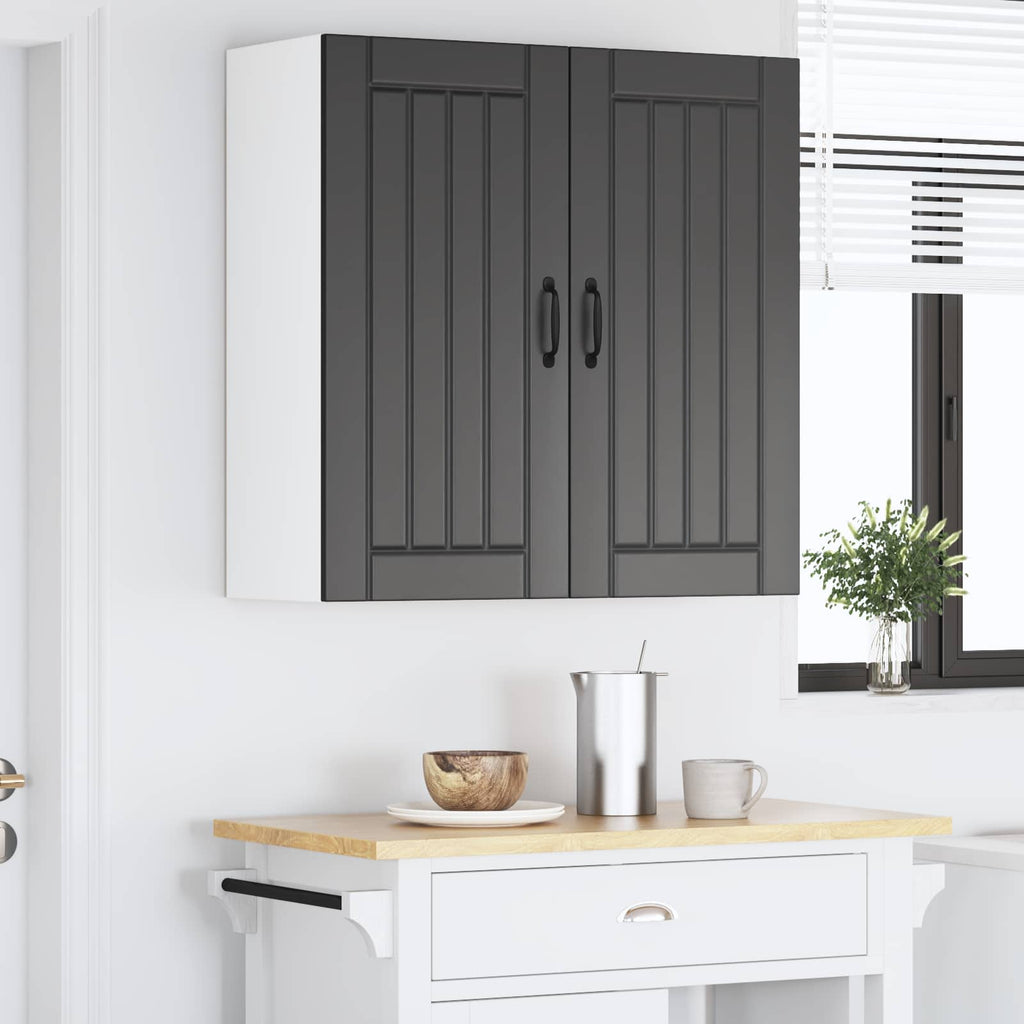 vidaXL Szafka ścienna LUCCA Czarny 80 x 31 x 80 cm Drewno inżynieryjne