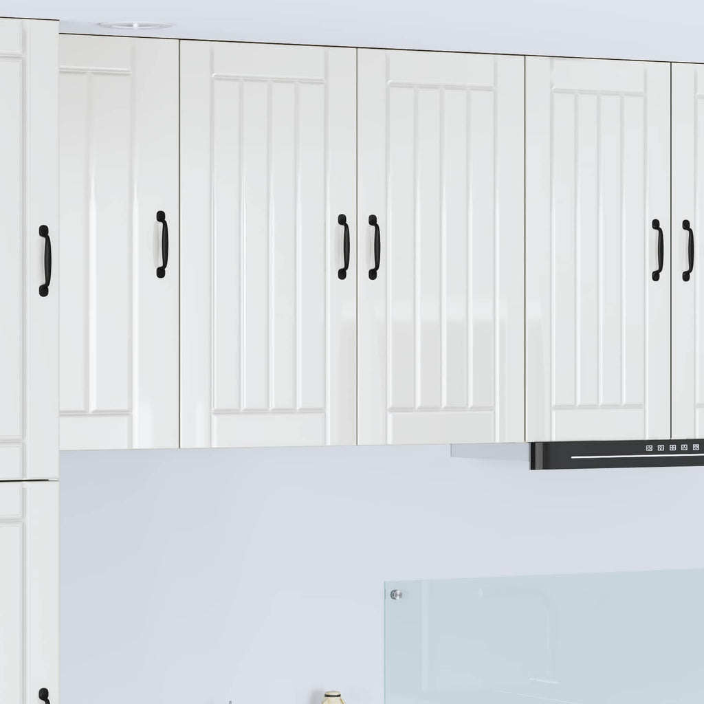 vidaXL Szafka ścienna LUCCA Biały wysoki połysk 80 x 31 x 80 cm