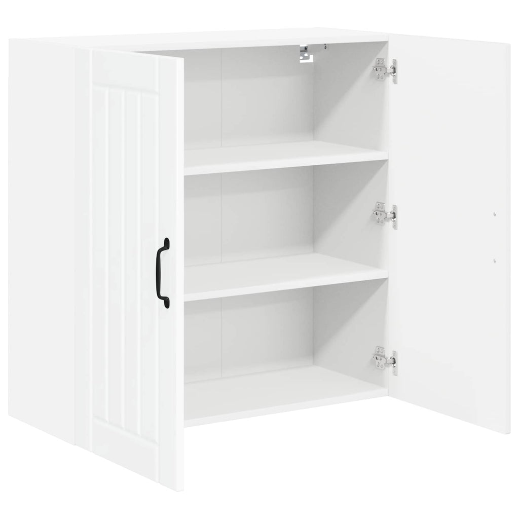 vidaXL Szafka ścienna LUCCA Biały wysoki połysk 80 x 31 x 80 cm