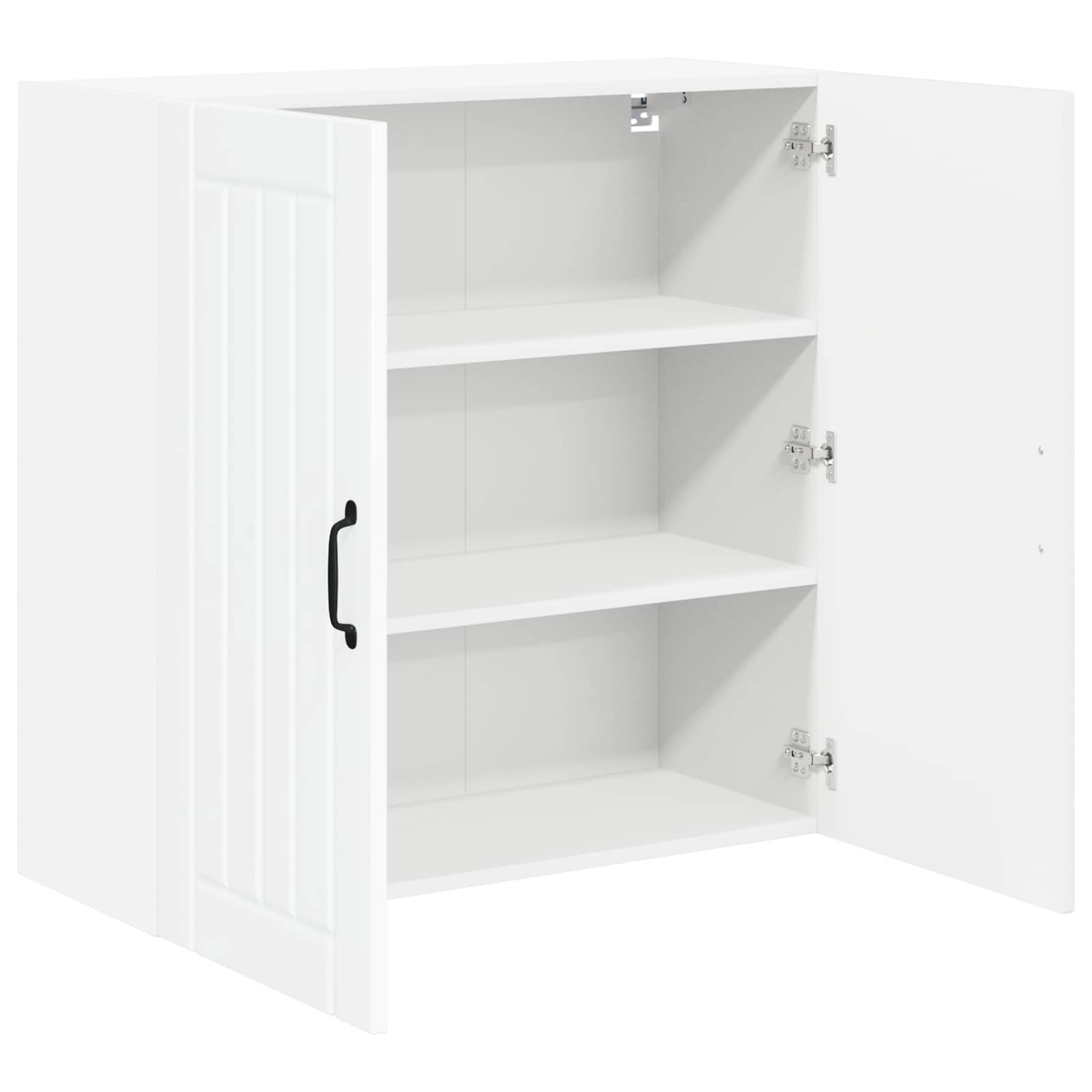 vidaXL Szafka ścienna LUCCA Biały wysoki połysk 80 x 31 x 80 cm