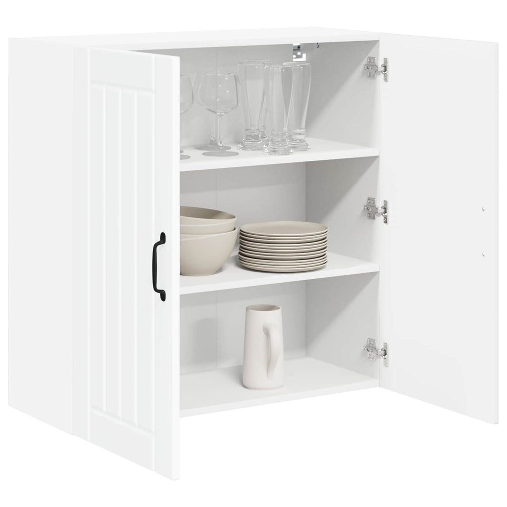 vidaXL Szafka ścienna LUCCA Biały wysoki połysk 80 x 31 x 80 cm