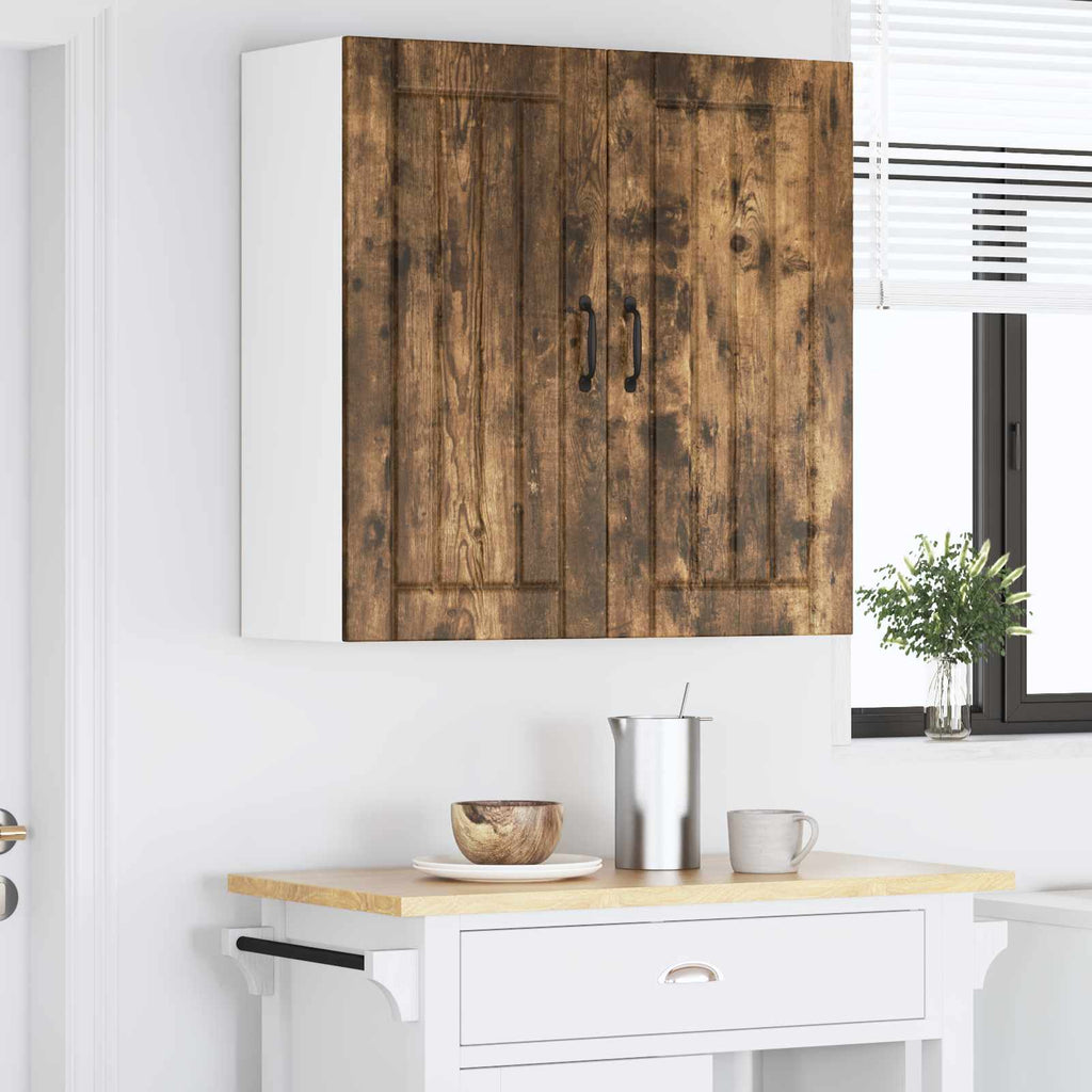 vidaXL Szafka ścienna LUCCA Dąb wędzony 80 x 31 x 80 cm