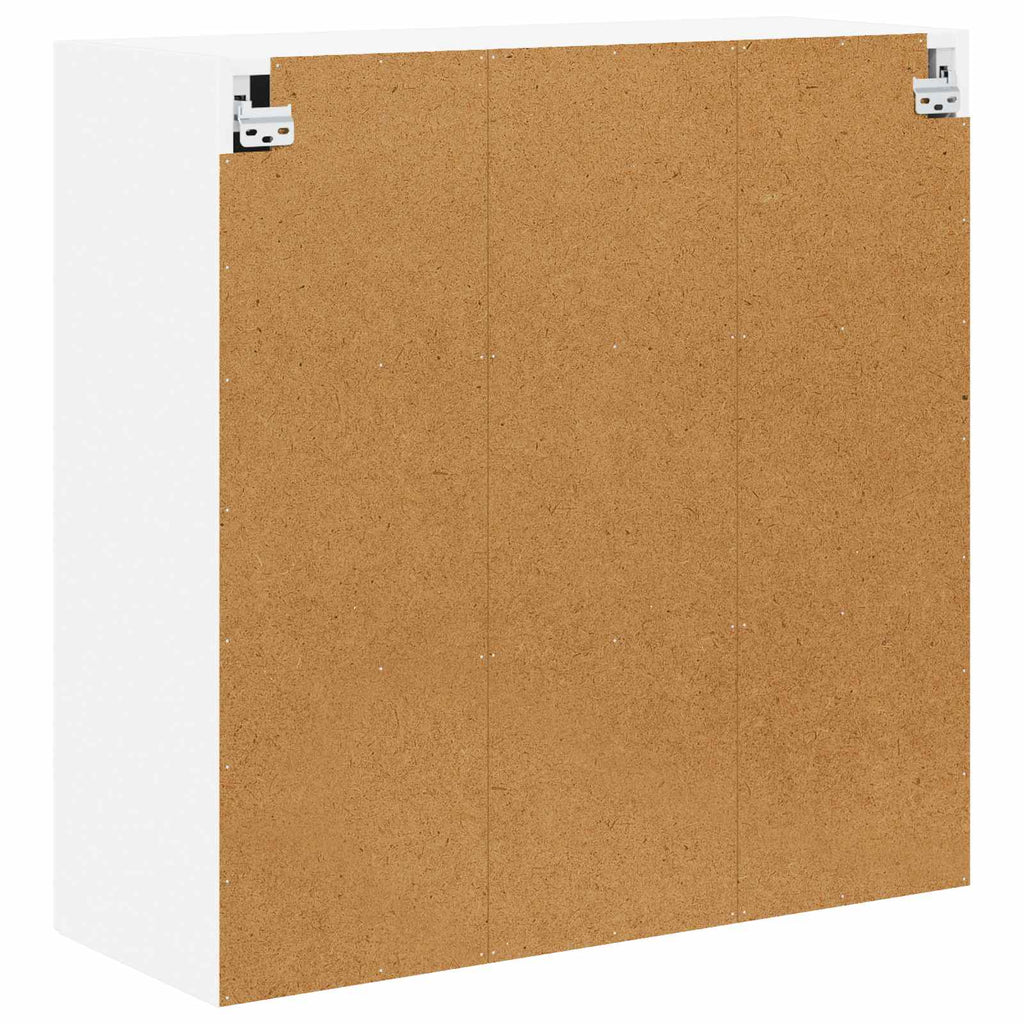 vidaXL Szafka szklana na ścianę LUCCA Biały 80 x 31 x 80 cm