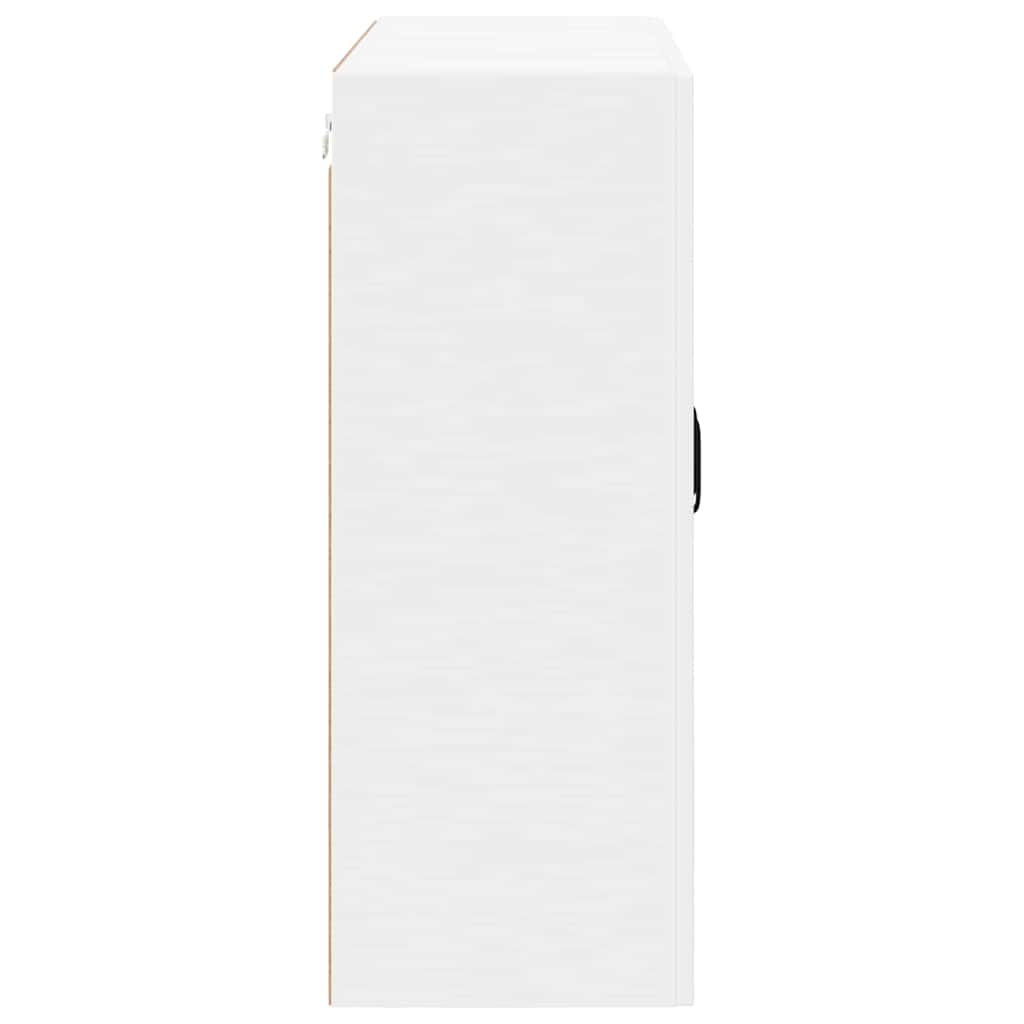 vidaXL Szafka szklana na ścianę LUCCA Biały 80 x 31 x 80 cm