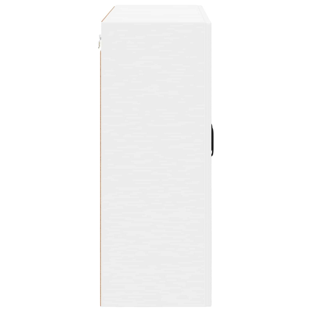 vidaXL Szafka szklana na ścianę LUCCA Biały 80 x 31 x 80 cm