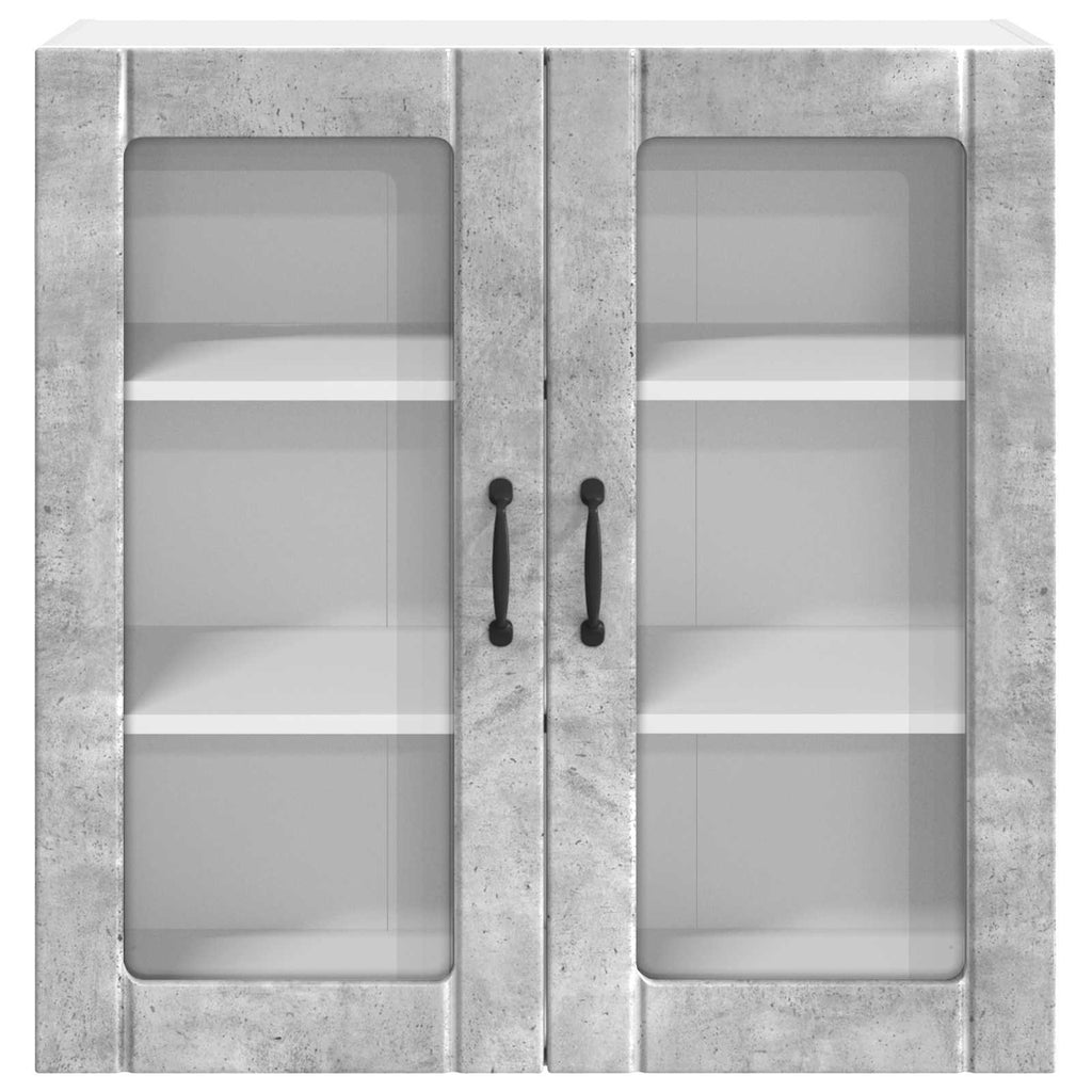 vidaXL Szafka szklana na ścianę LUCCA Betonowy szary 80 x 31 x 80 cm