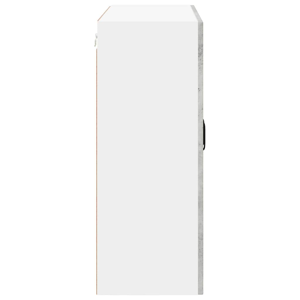 vidaXL Szafka szklana na ścianę LUCCA Betonowy szary 80 x 31 x 80 cm