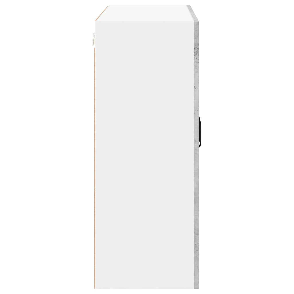 vidaXL Szafka szklana na ścianę LUCCA Betonowy szary 80 x 31 x 80 cm