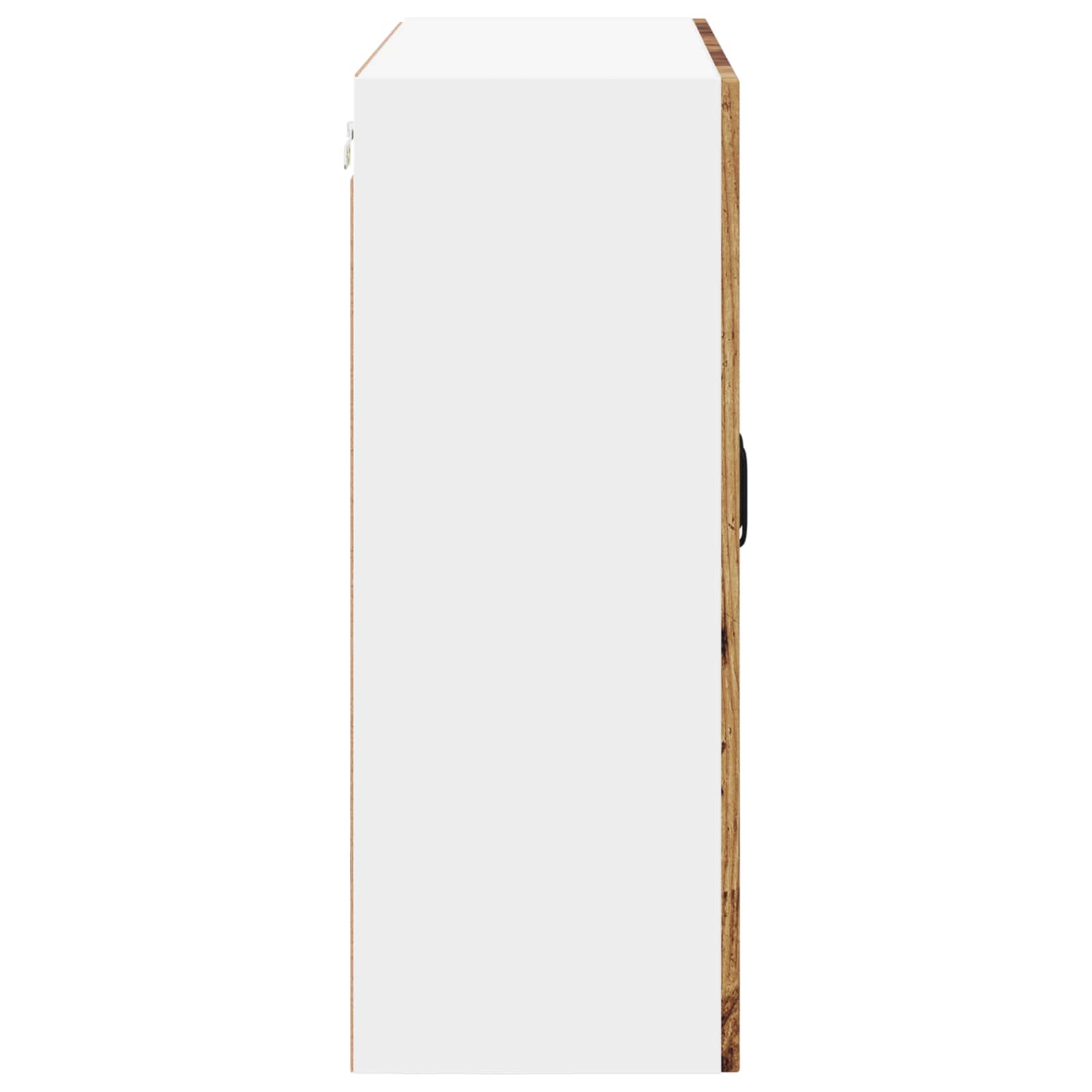 vidaXL Szafka szklana na ścianę LUCCA Stare drewno 80 x 31 x 80 cm