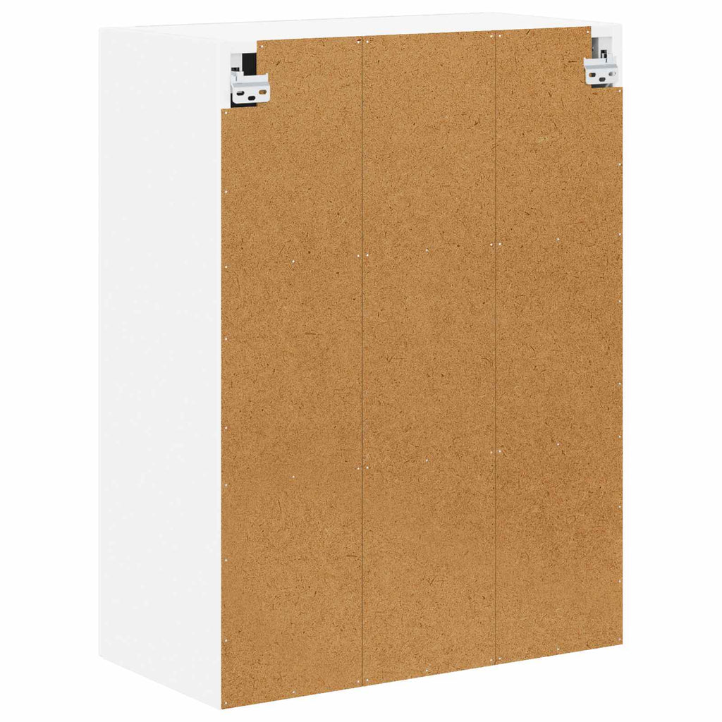 vidaXL Szafka szklana na ścianę LUCCA Biały 60 x 31 x 80 cm