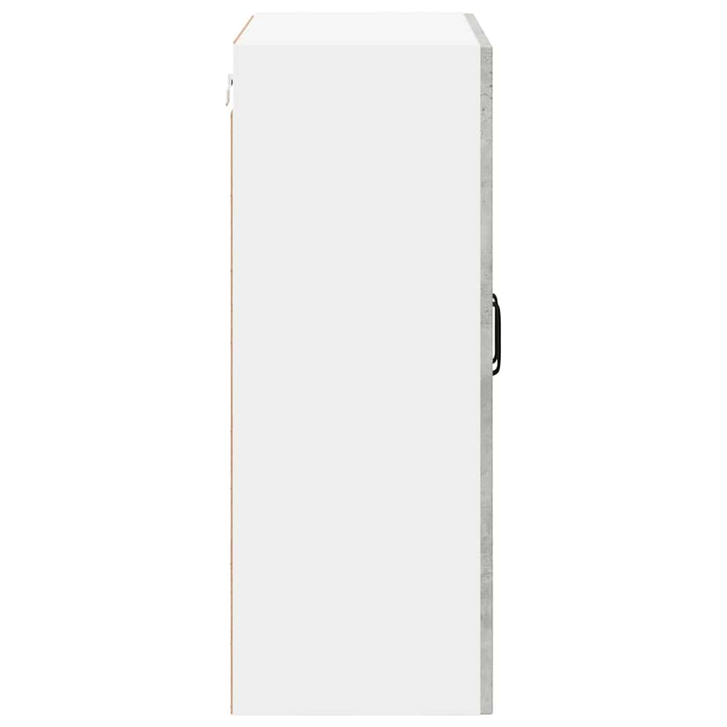 vidaXL Szafka szklana na ścianę LUCCA Betonowy szary 60 x 31 x 80 cm