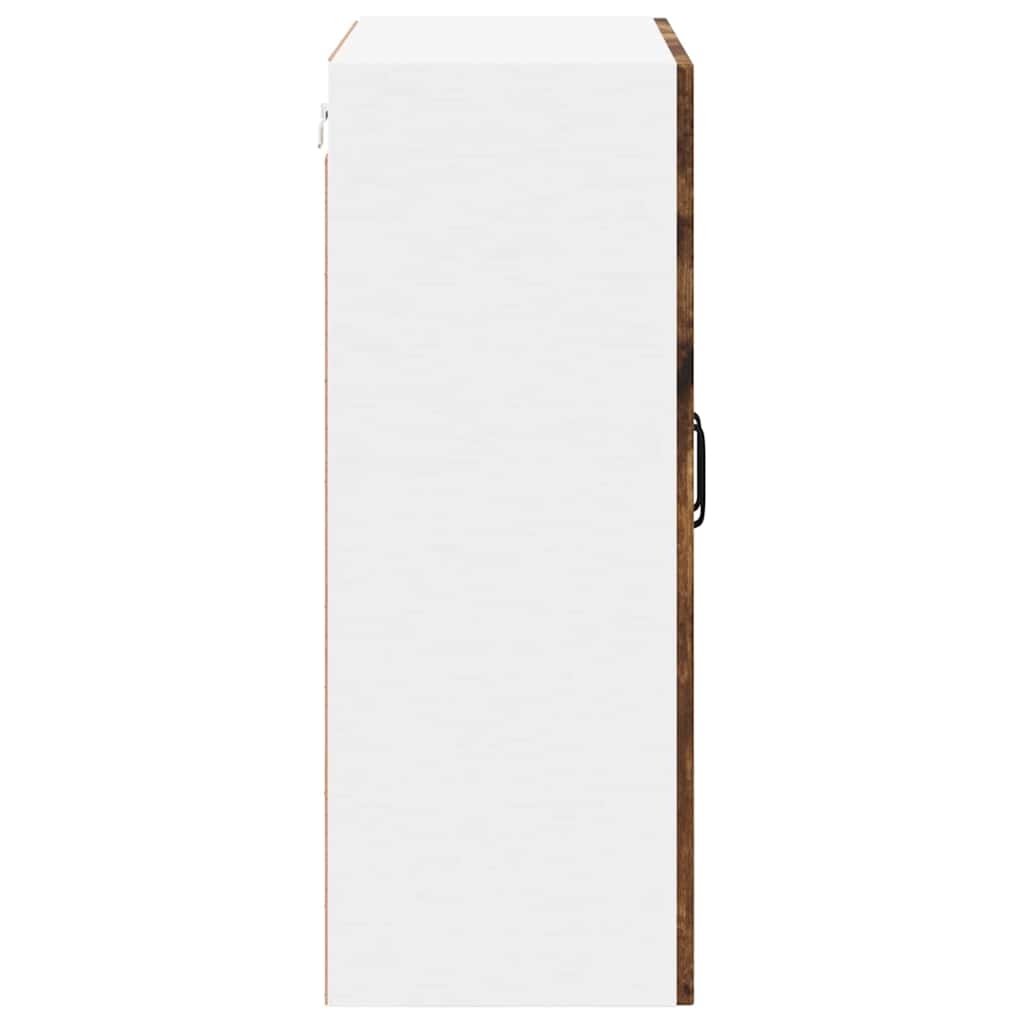 vidaXL Szafka szklana na ścianę LUCCA Dąb wędzony 60 x 31 x 80 cm
