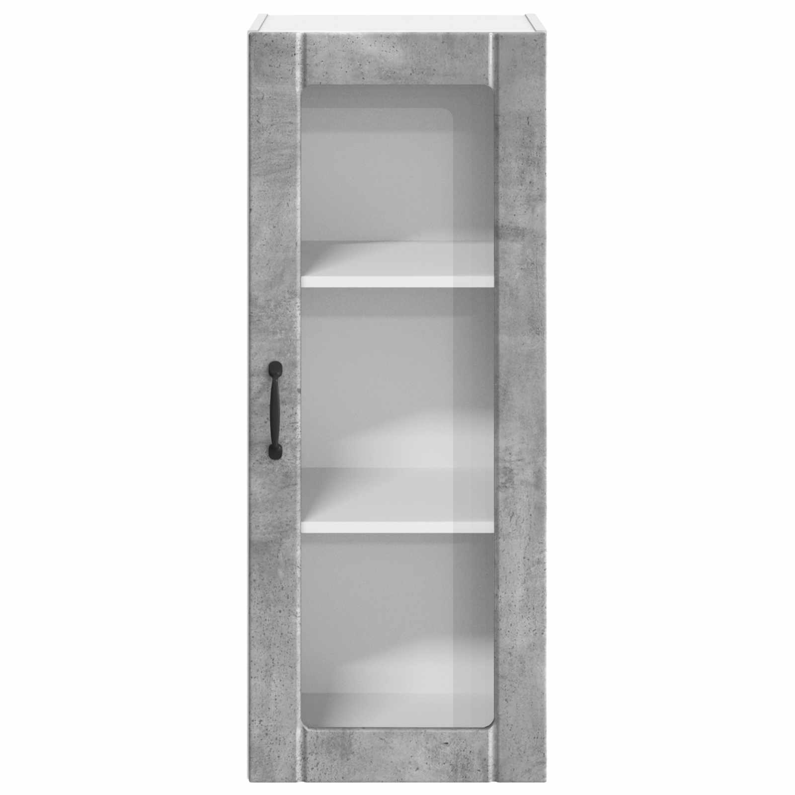 vidaXL Szafka szklana na ścianę LUCCA Betonowy szary 40 x 31 x 100 cm