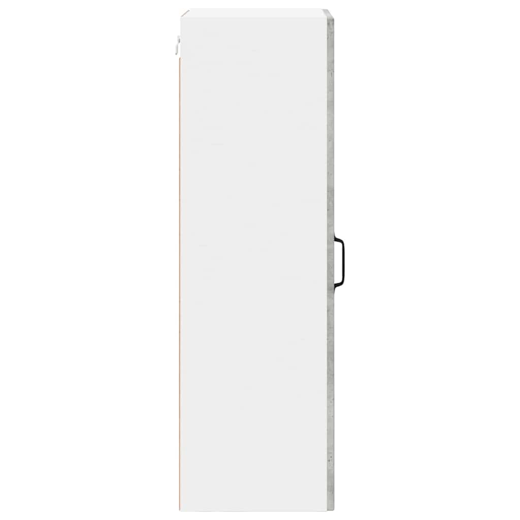 vidaXL Szafka szklana na ścianę LUCCA Betonowy szary 40 x 31 x 100 cm