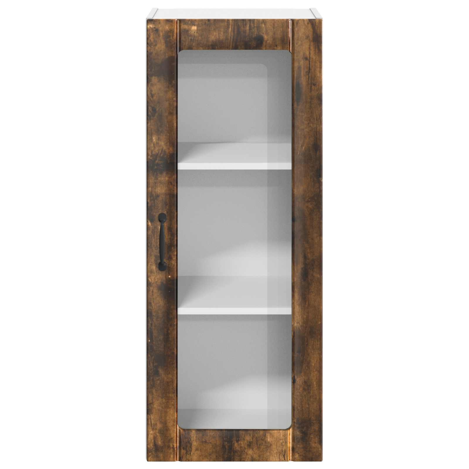 vidaXL Szafka szklana na ścianę LUCCA Dąb wędzony 40 x 31 x 100 cm