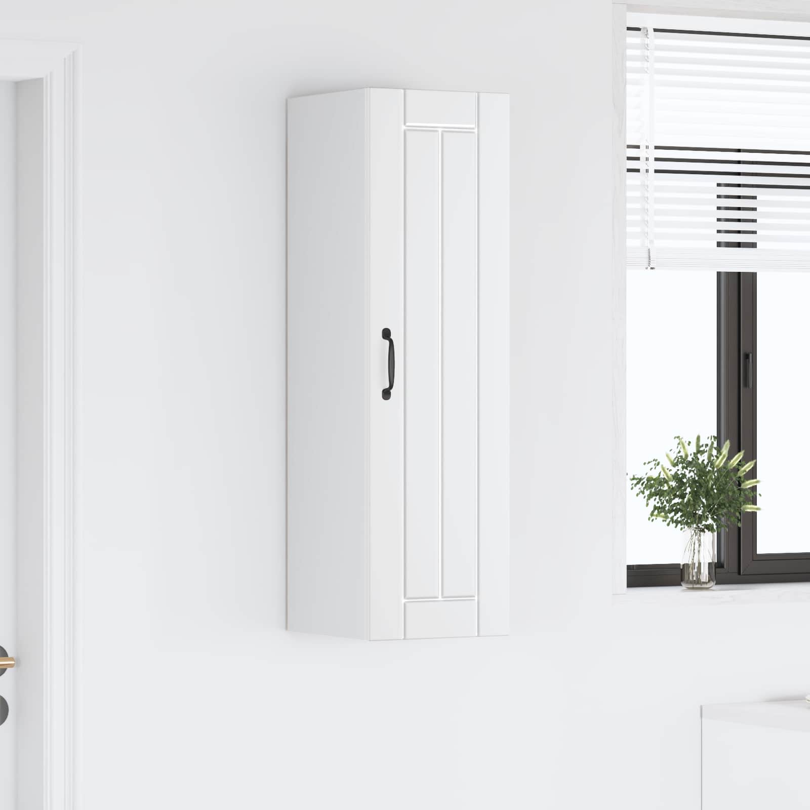 vidaXL Szafka ścienna LUCCA Biały 30 x 31 x 100 cm Drewno inżynieryjne