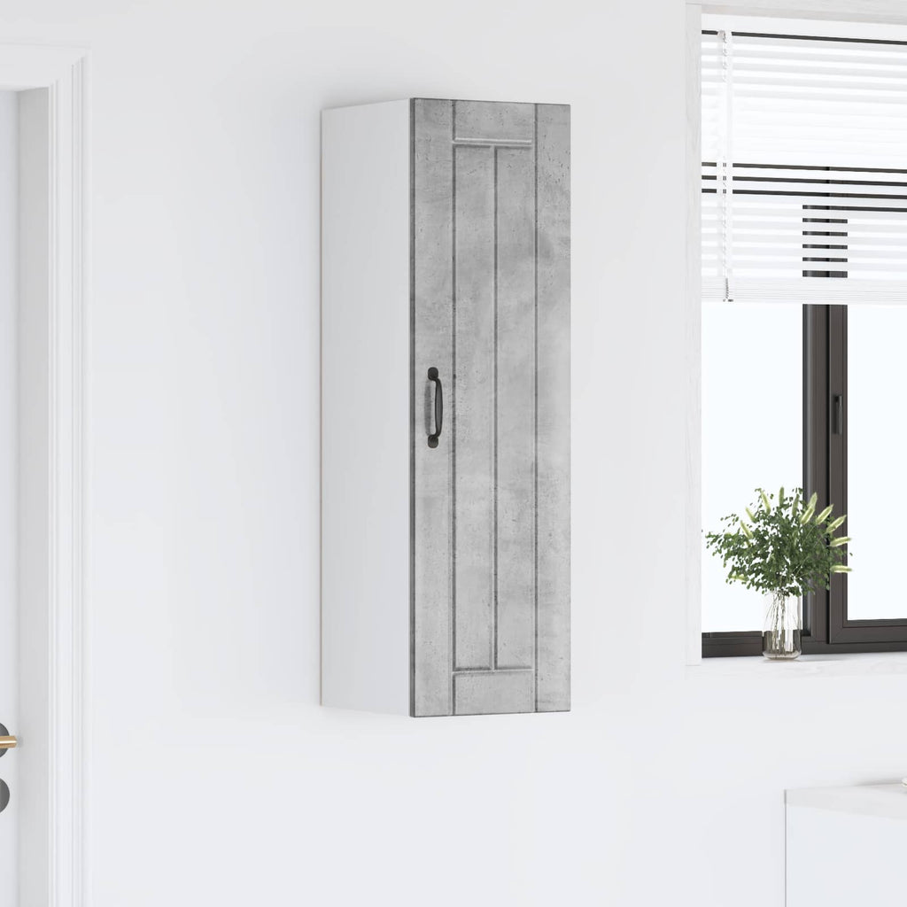vidaXL Szafka ścienna LUCCA Betonowy szary 30 x 31 x 100 cm