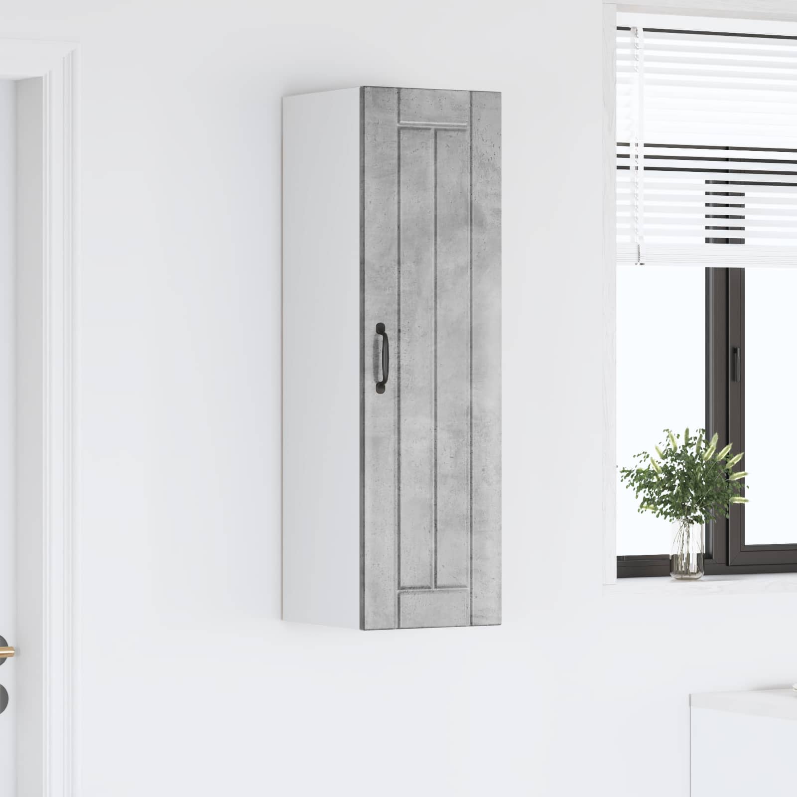 vidaXL Szafka ścienna LUCCA Betonowy szary 30 x 31 x 100 cm