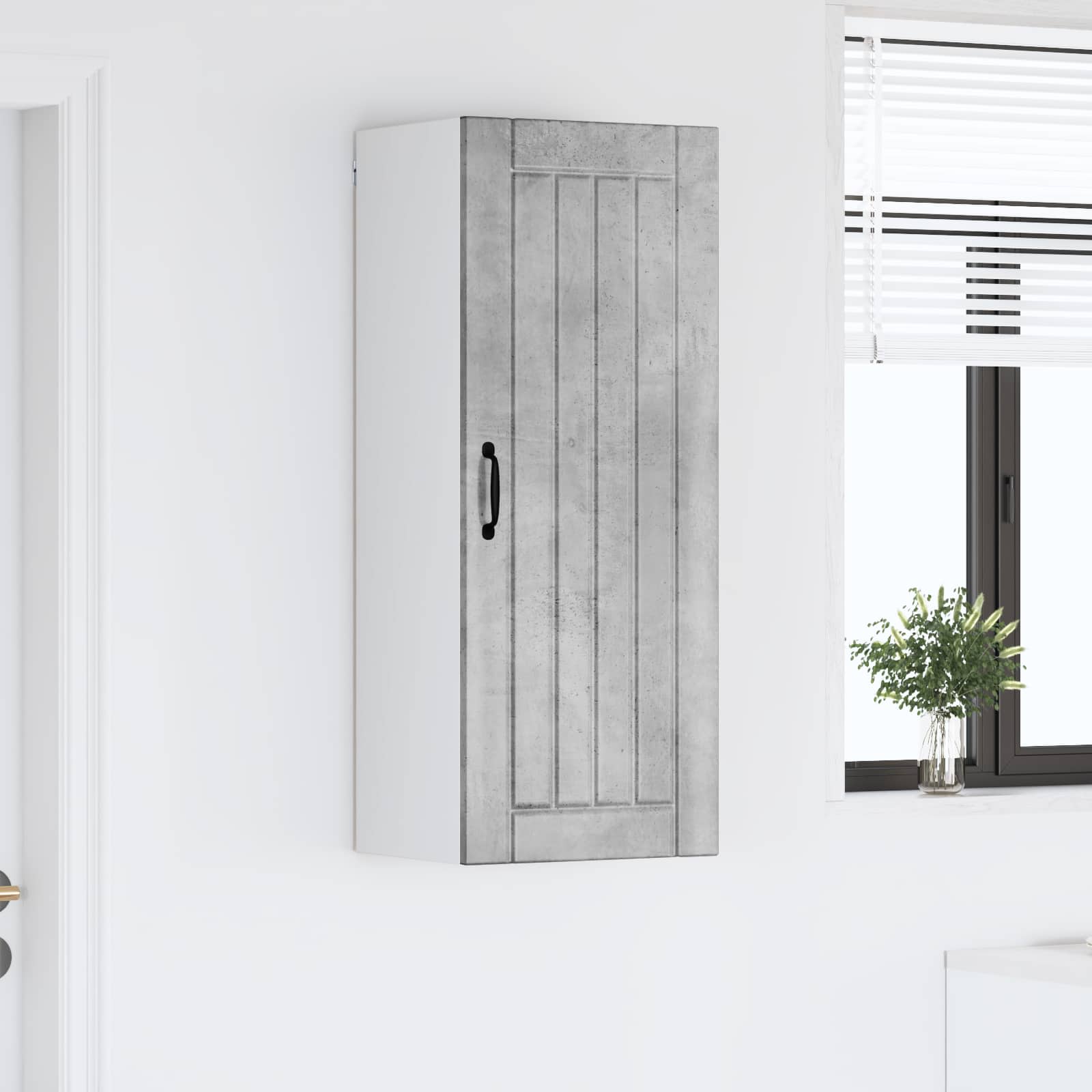 vidaXL Szafka ścienna LUCCA Betonowy szary 40 x 31 x 100 cm