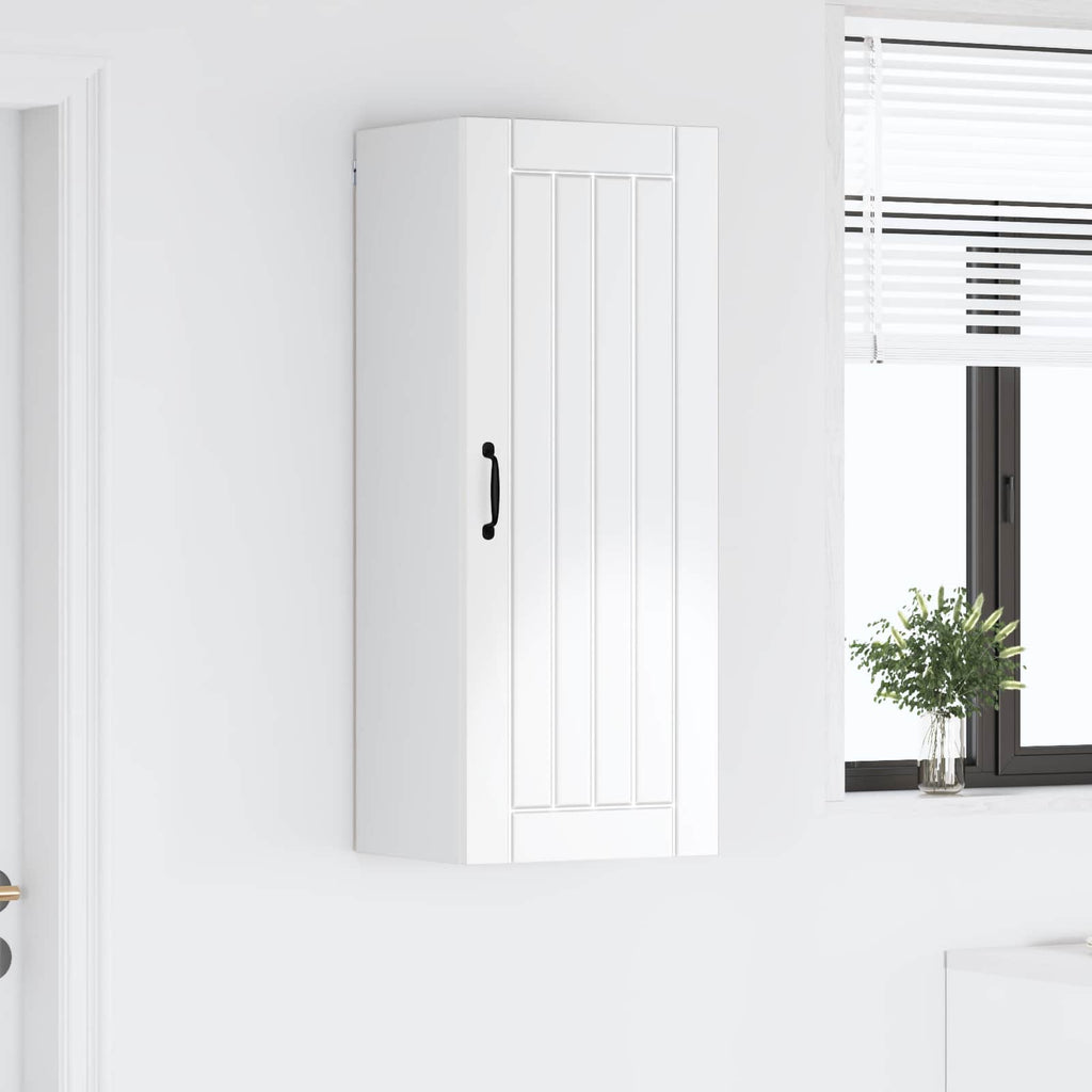 vidaXL Szafka ścienna LUCCA Biały wysoki połysk 40 x 31 x 100 cm