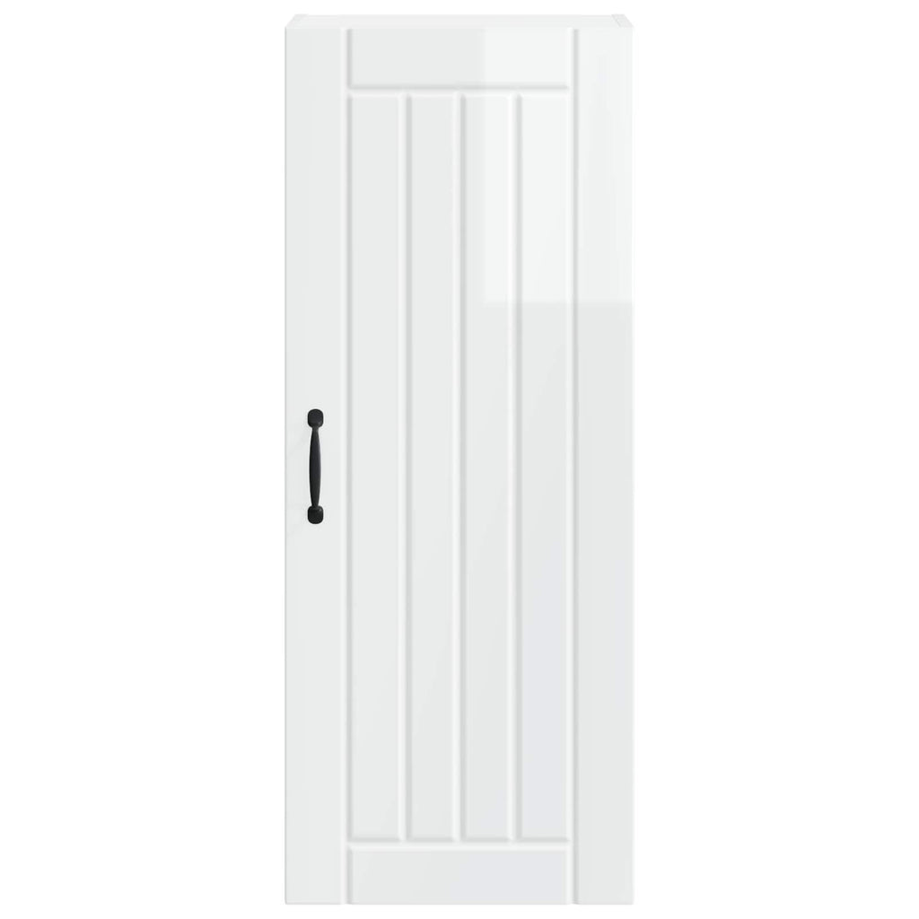 vidaXL Szafka ścienna LUCCA Biały wysoki połysk 40 x 31 x 100 cm