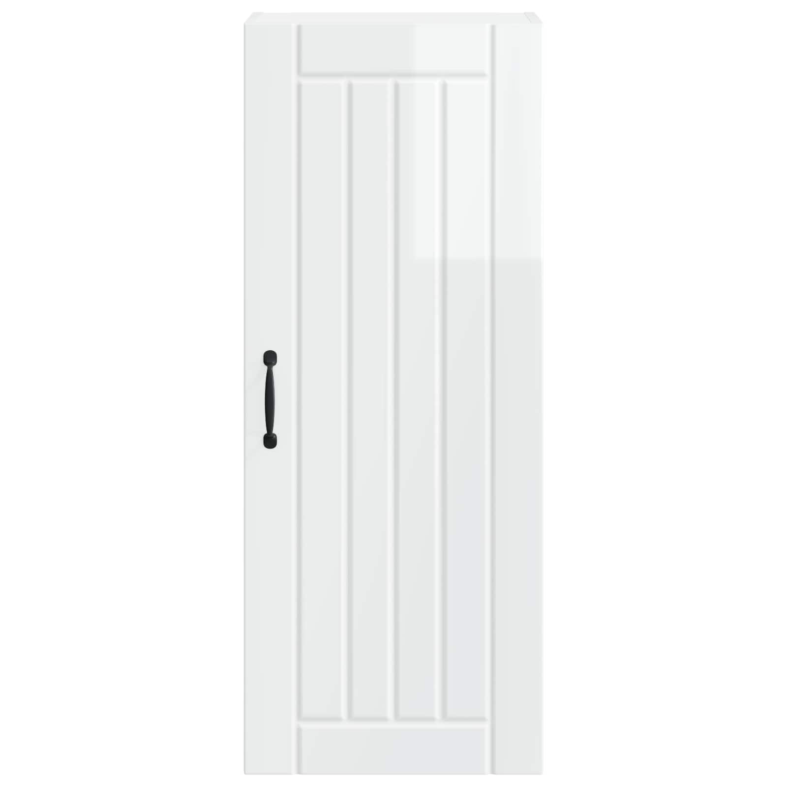 vidaXL Szafka ścienna LUCCA Biały wysoki połysk 40 x 31 x 100 cm