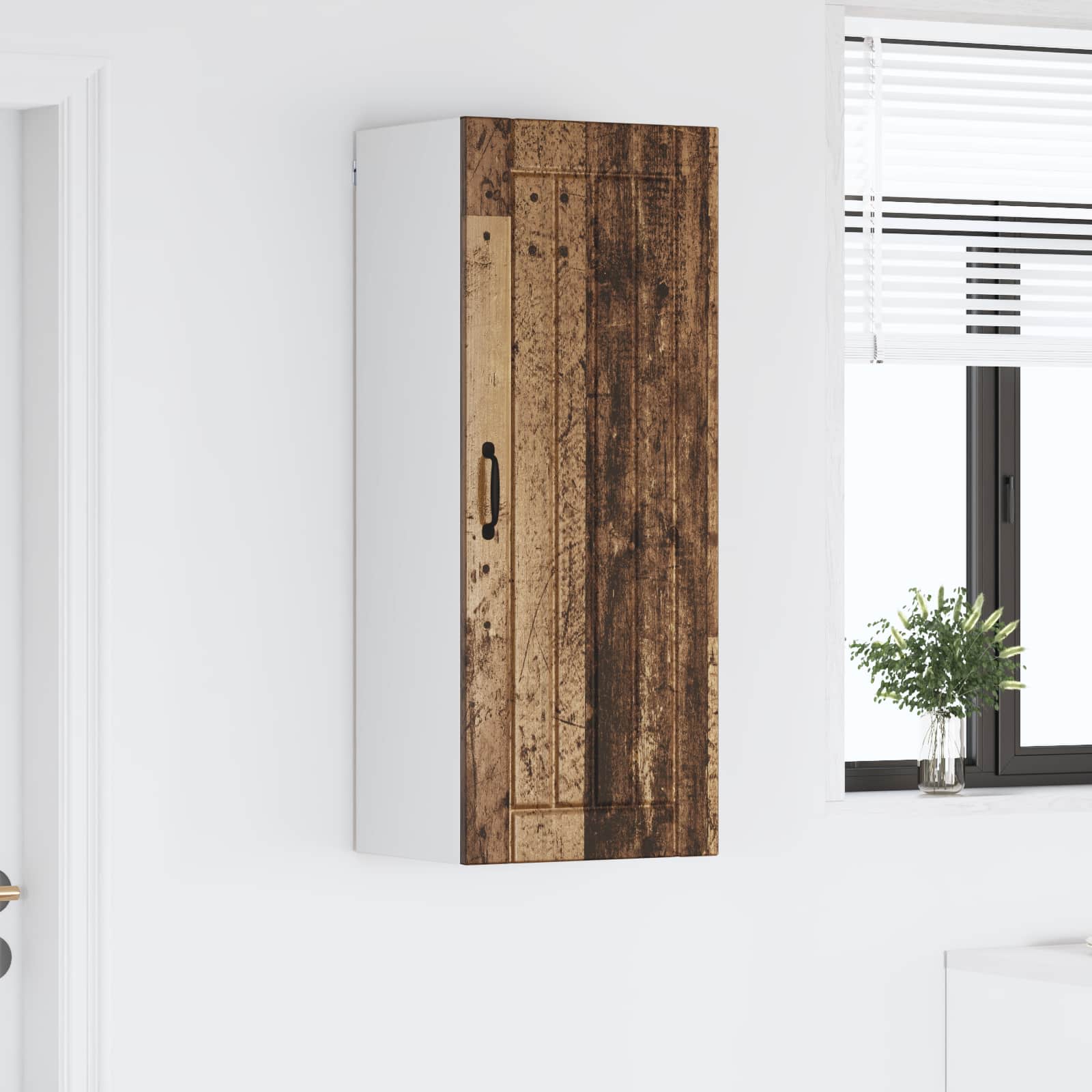 vidaXL Szafka ścienna LUCCA Stare drewno 40 x 31 x 100 cm