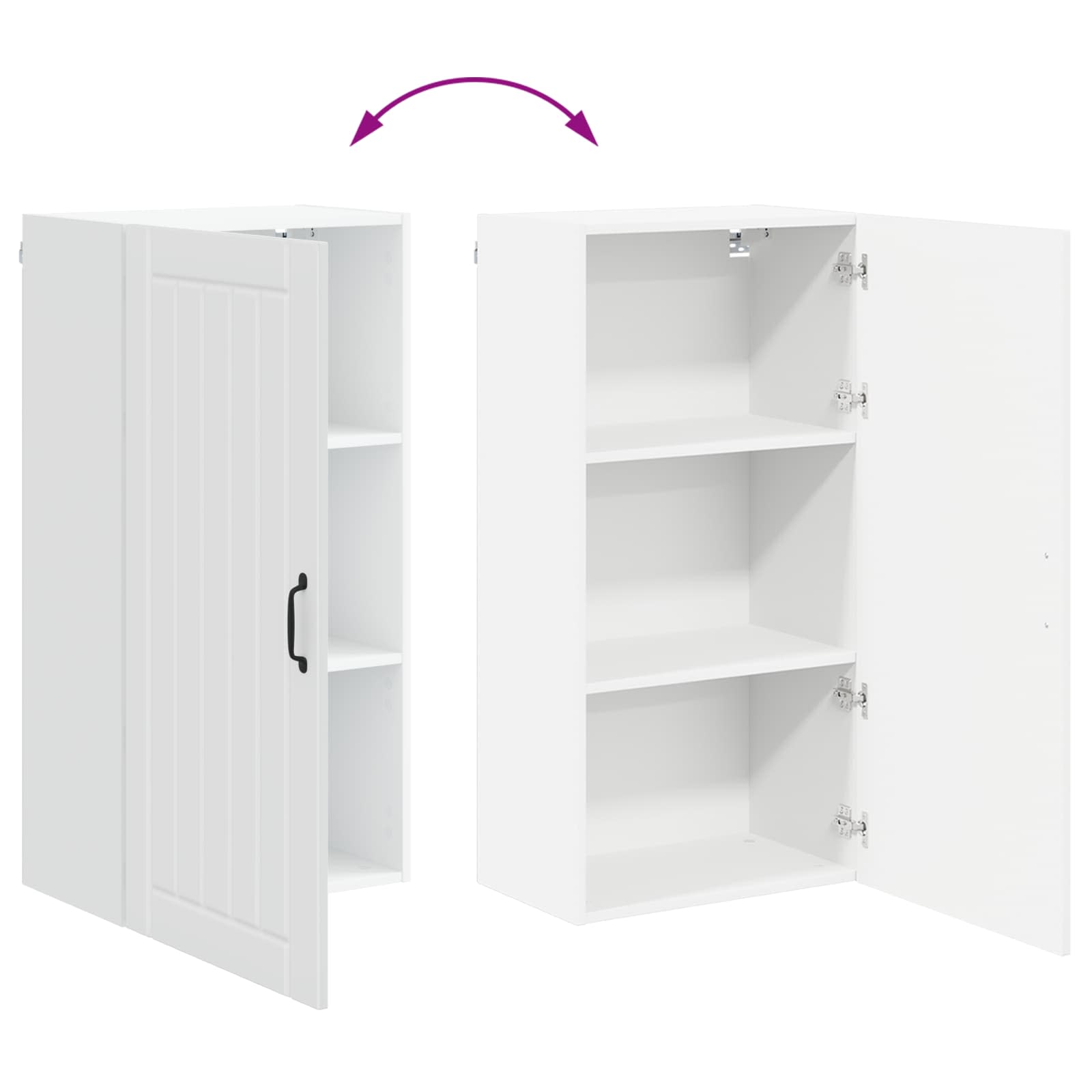 vidaXL Szafka ścienna LUCCA Biały 50 x 31 x 100 cm Drewno inżynieryjne