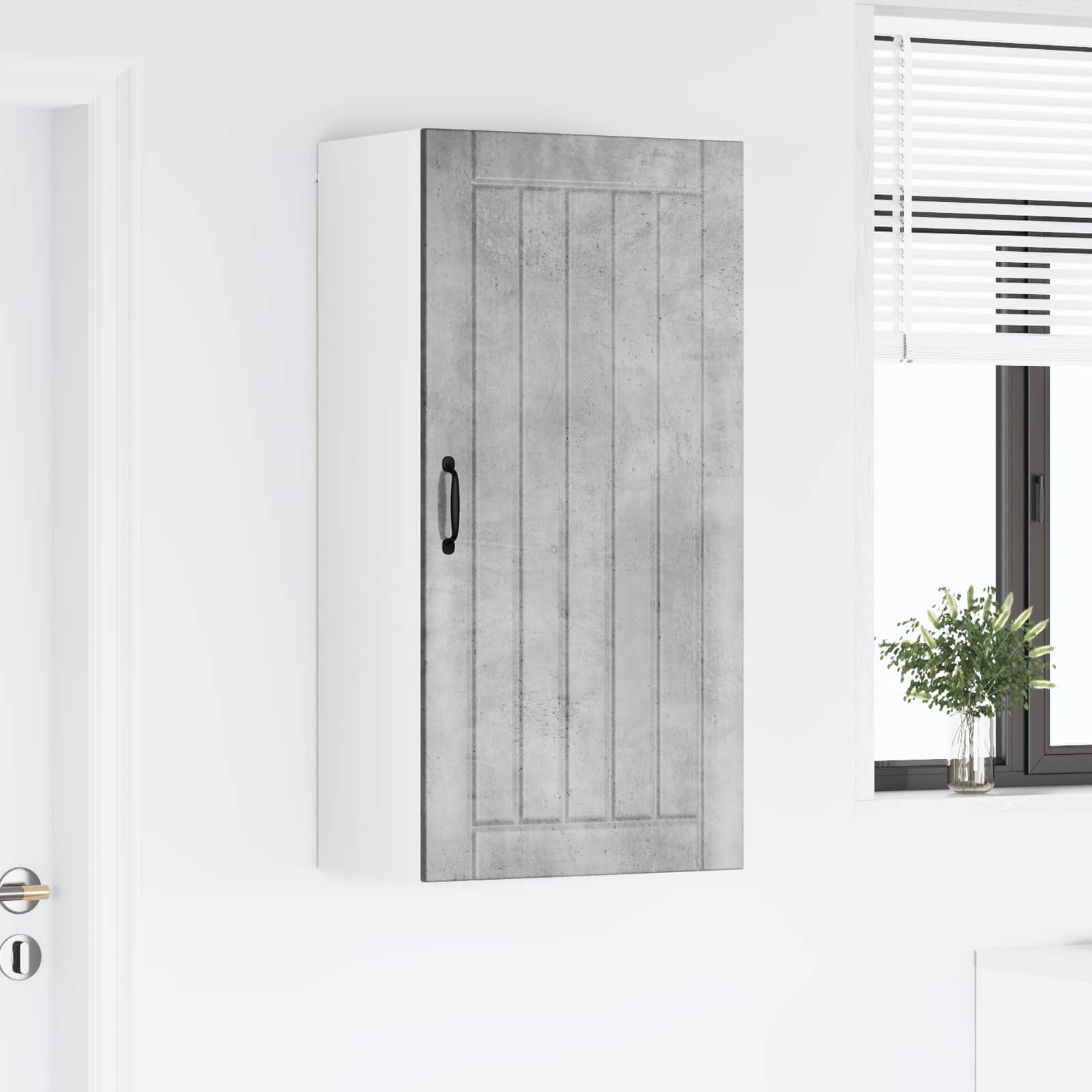 vidaXL Szafka ścienna LUCCA Betonowy szary 50 x 31 x 100 cm