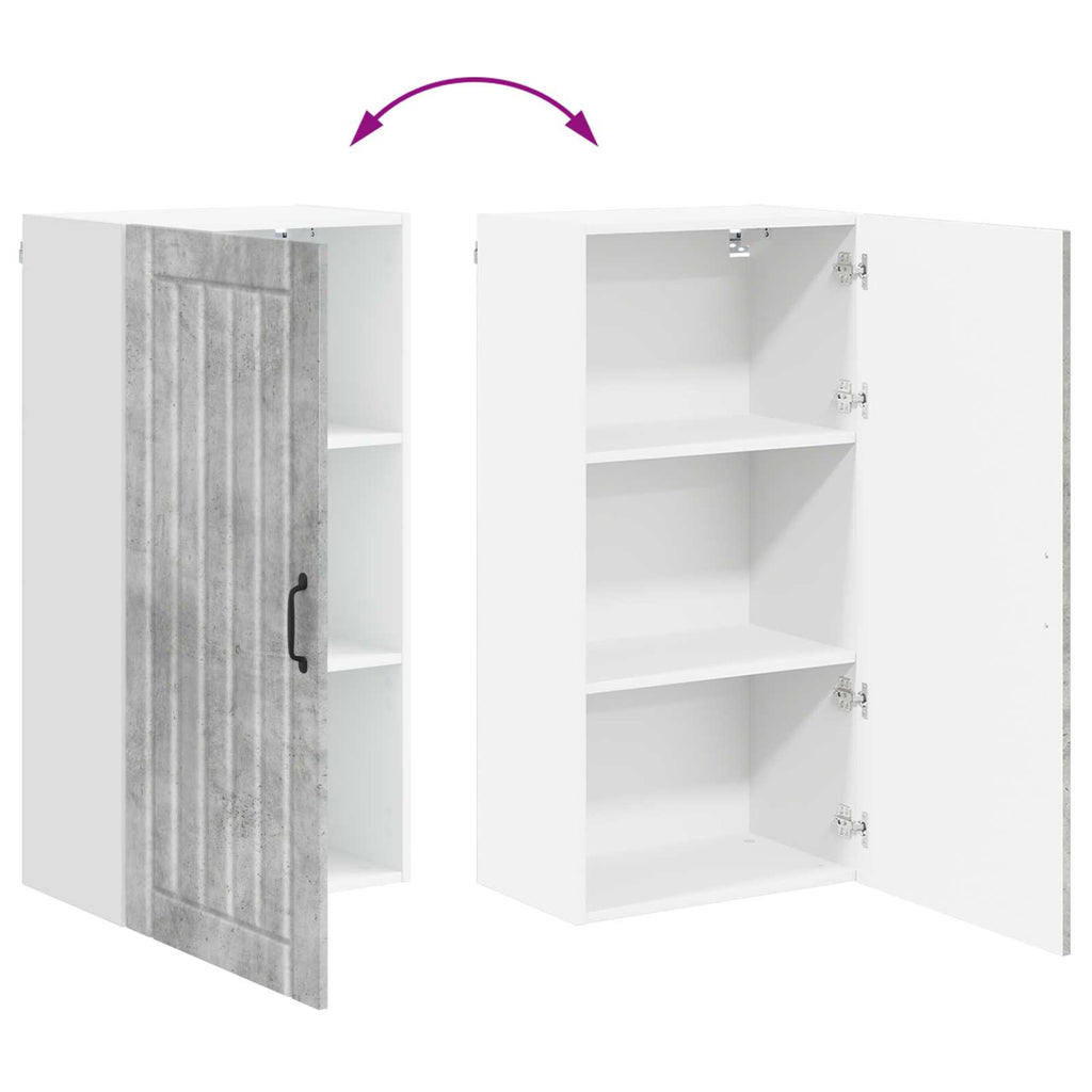 vidaXL Szafka ścienna LUCCA Betonowy szary 50 x 31 x 100 cm