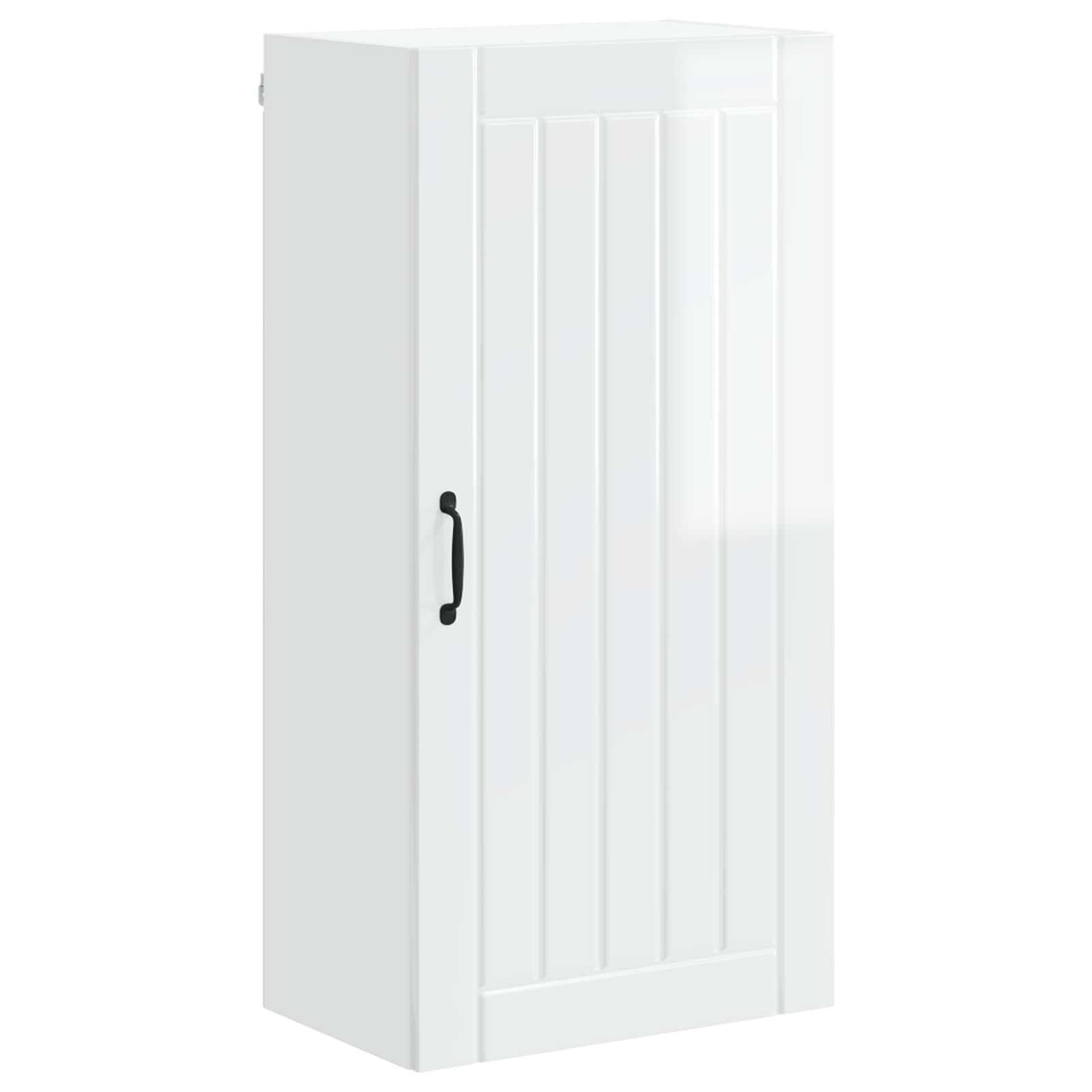 vidaXL Szafka ścienna LUCCA Biały wysoki połysk 50 x 31 x 100 cm