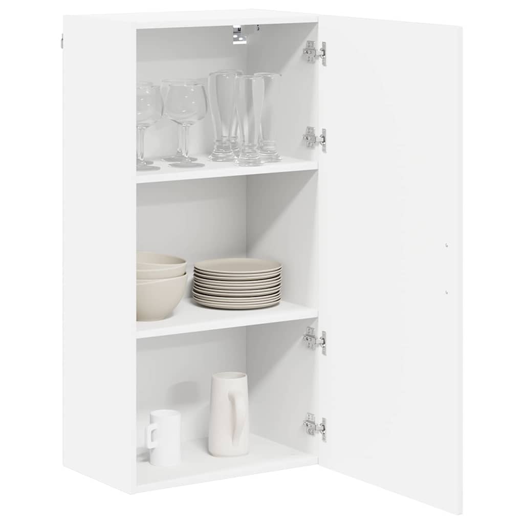 vidaXL Szafka ścienna LUCCA Biały wysoki połysk 50 x 31 x 100 cm