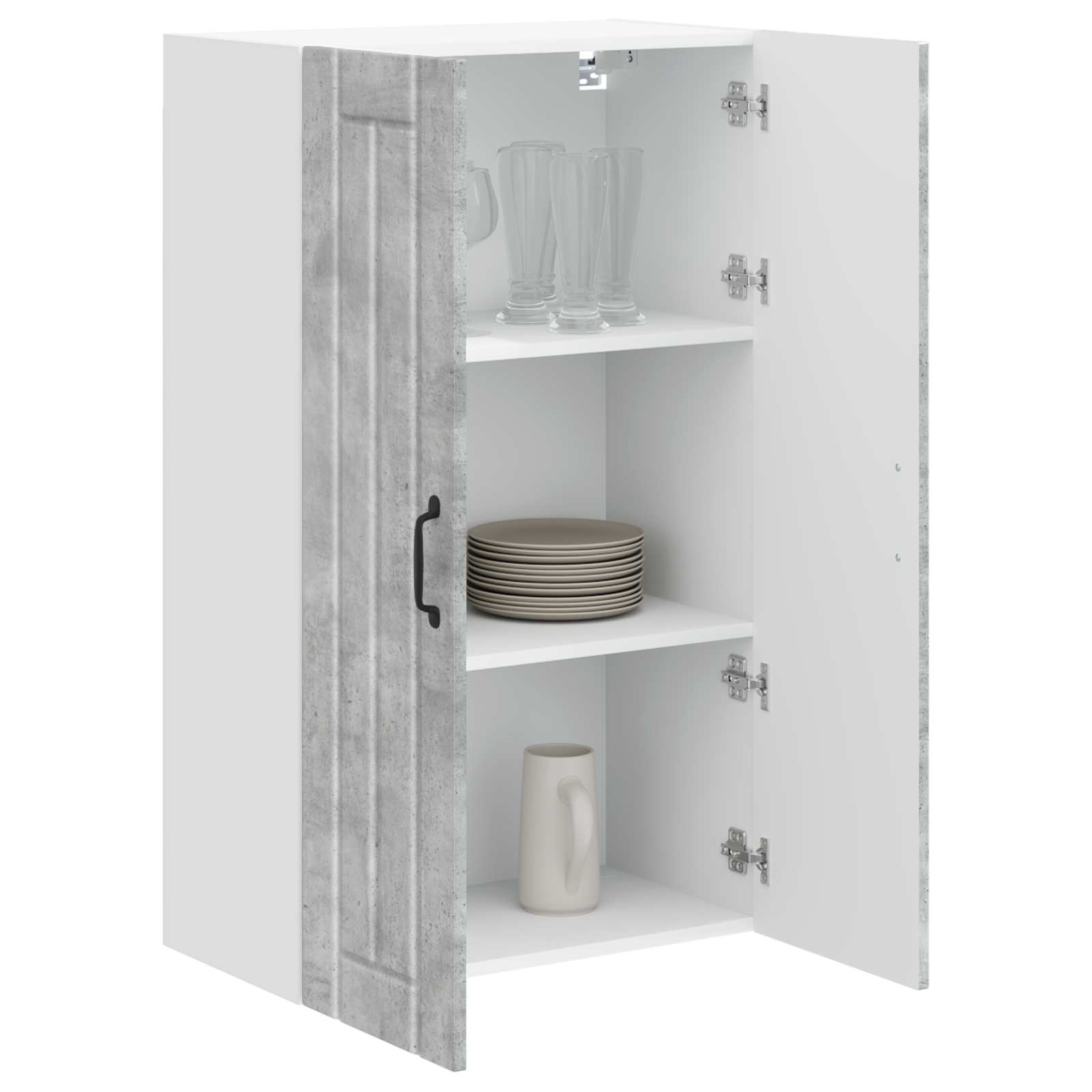 vidaXL Szafka ścienna LUCCA Betonowy szary 60 x 31 x 100 cm