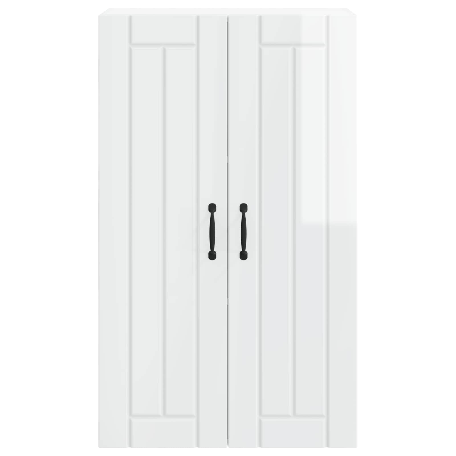 vidaXL Szafka ścienna LUCCA Biały wysoki połysk 60 x 31 x 100 cm