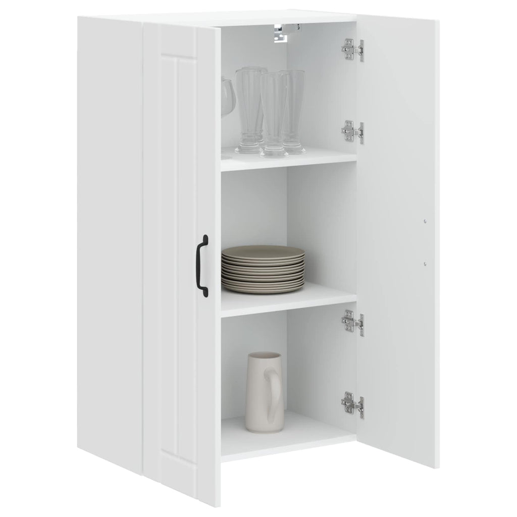 vidaXL Szafka ścienna LUCCA Biały wysoki połysk 60 x 31 x 100 cm