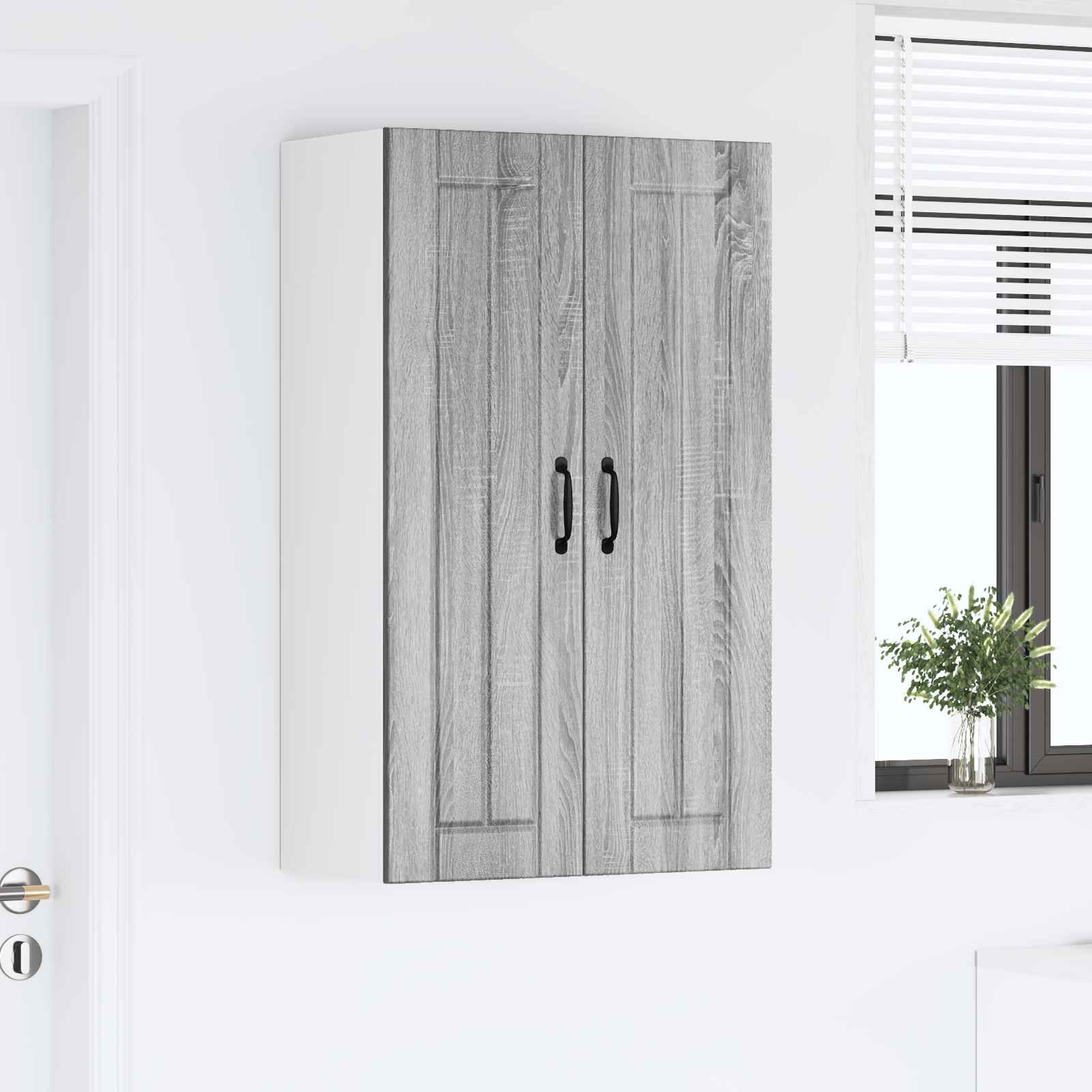 vidaXL Szafka ścienna LUCCA Szary Sonoma 60 x 31 x 100 cm