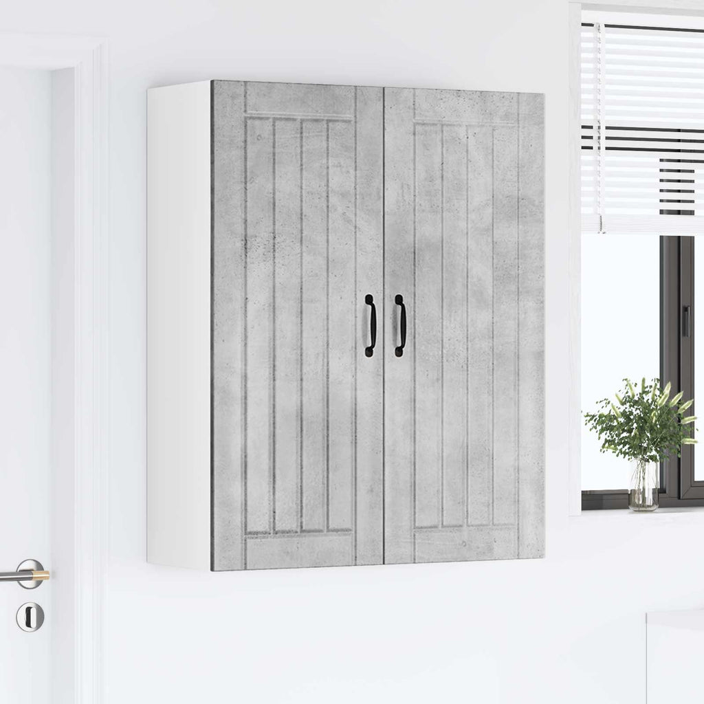 vidaXL Szafka ścienna LUCCA Betonowy szary 80 x 31 x 100 cm