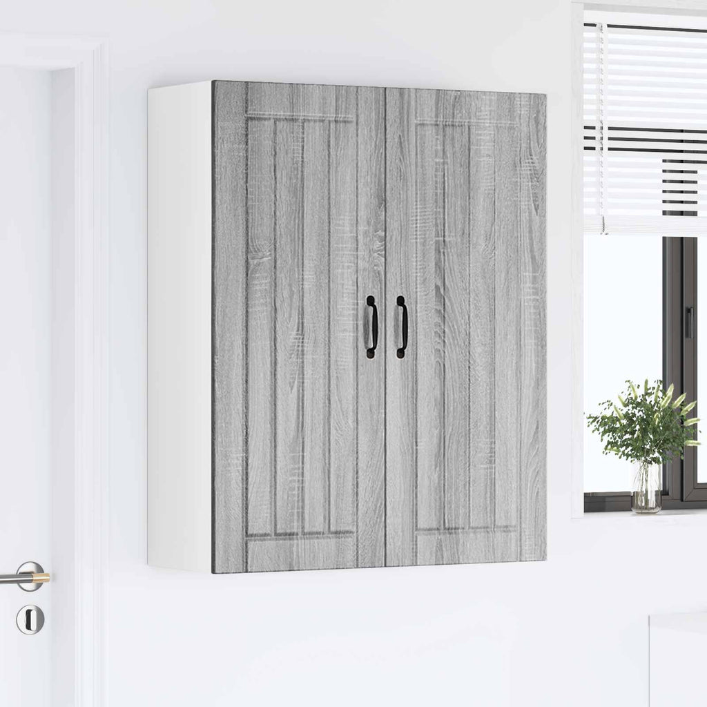 vidaXL Szafka ścienna LUCCA Szary Sonoma 80 x 31 x 100 cm