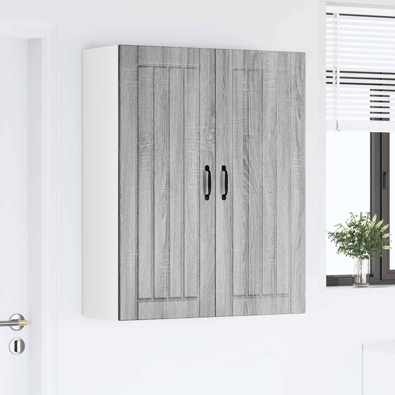 vidaXL Szafka ścienna LUCCA Szary Sonoma 80 x 31 x 100 cm
