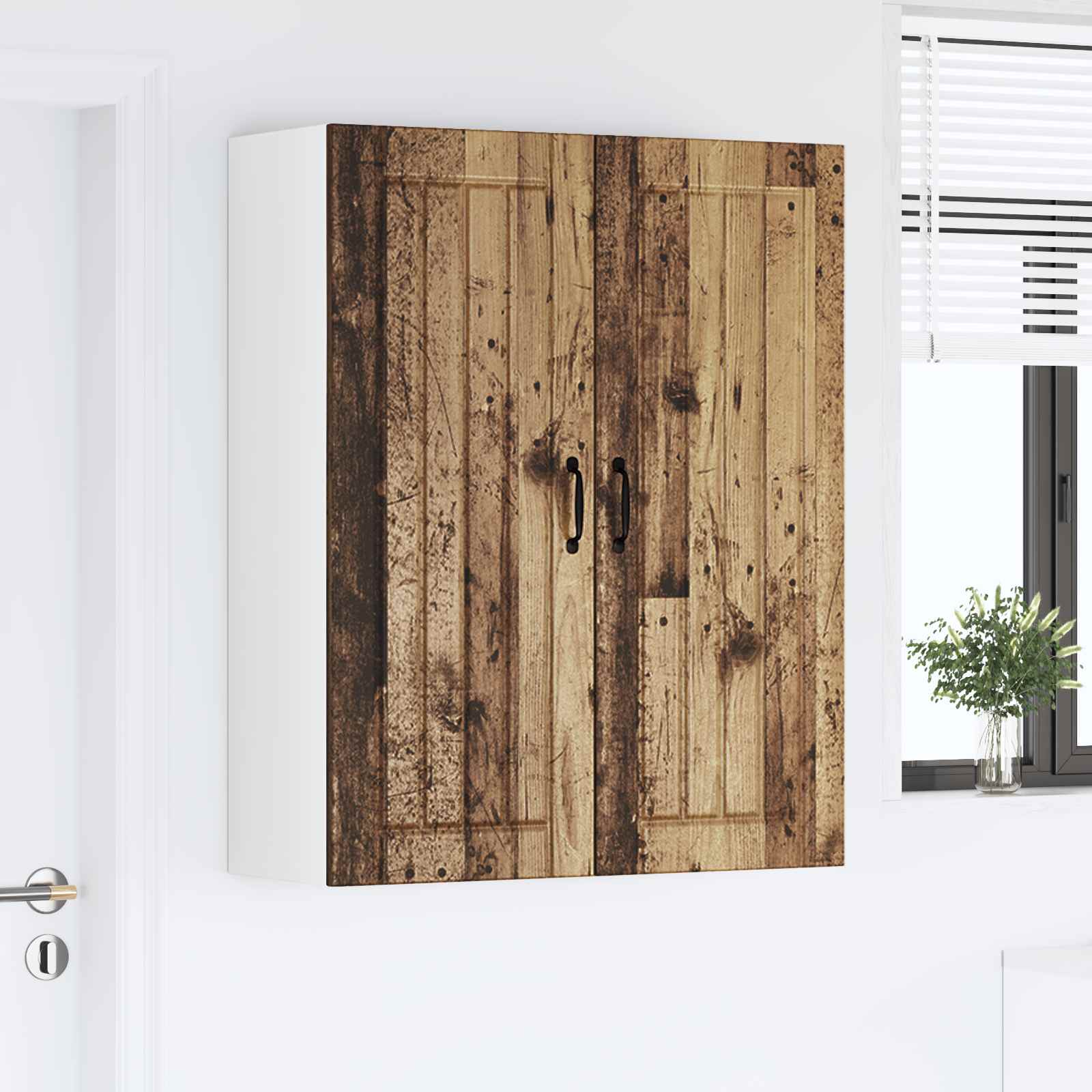 vidaXL Szafka ścienna LUCCA Stare drewno 80 x 31 x 100 cm