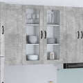 vidaXL Szafka szklana na ścianę LUCCA Betonowy szary 80 x 31 x 100 cm