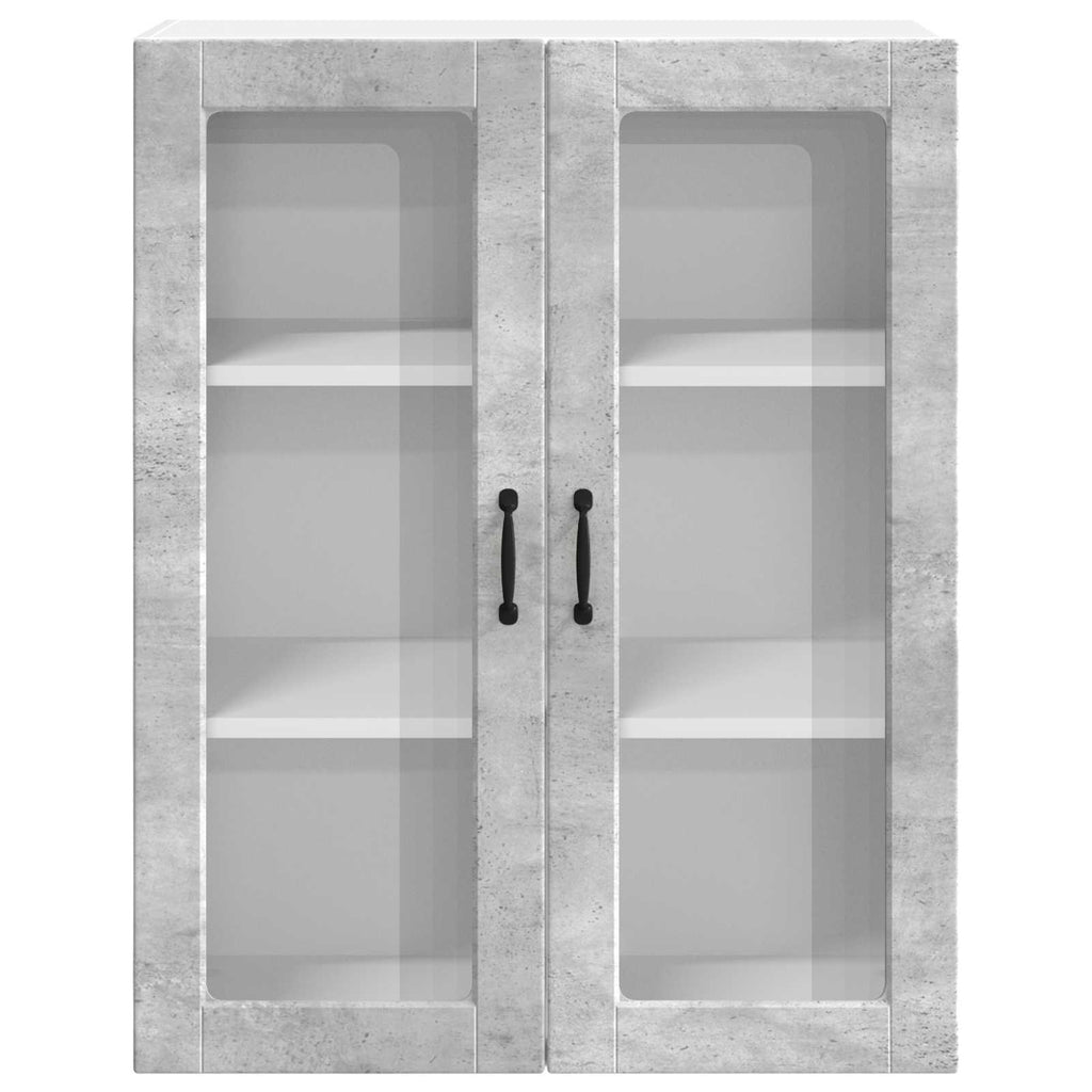 vidaXL Szafka szklana na ścianę LUCCA Betonowy szary 80 x 31 x 100 cm