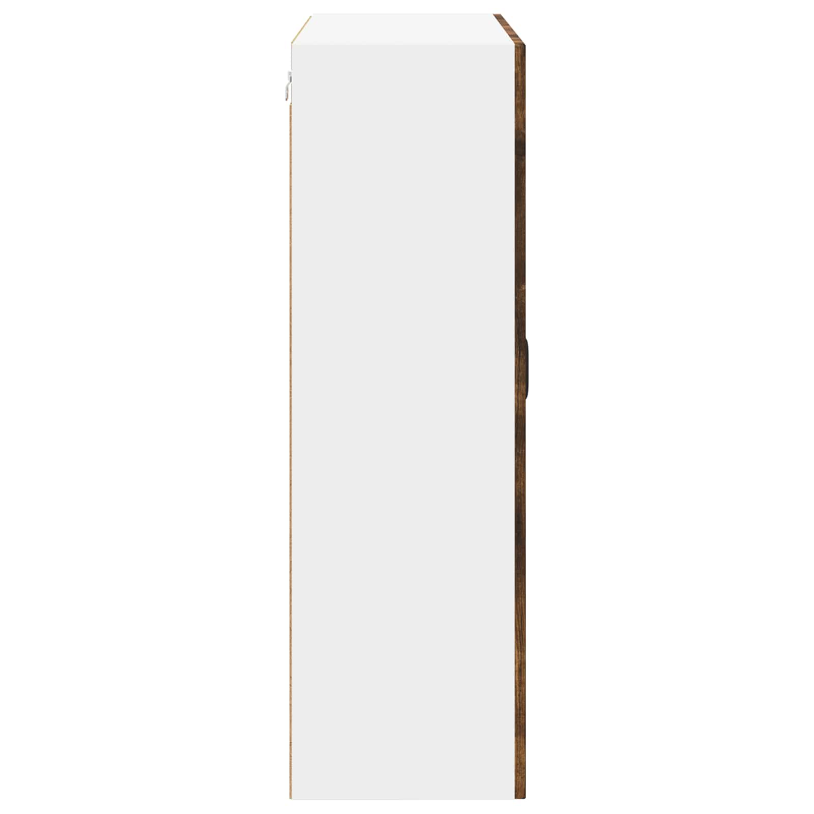 vidaXL Szafka szklana na ścianę LUCCA Dąb wędzony 80 x 31 x 100 cm