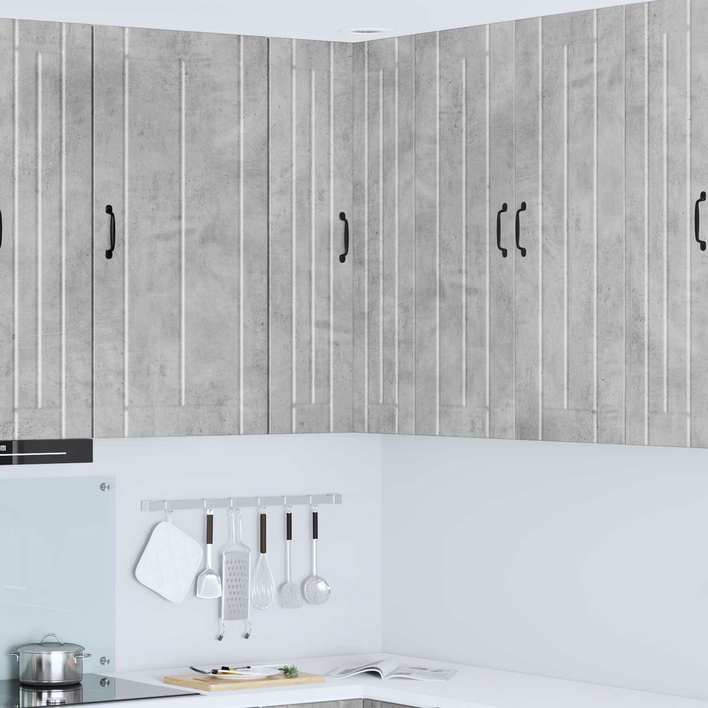 vidaXL Szafka narożna na ścianę LUCCA Betonowy szary 57 x 57 x 100 cm