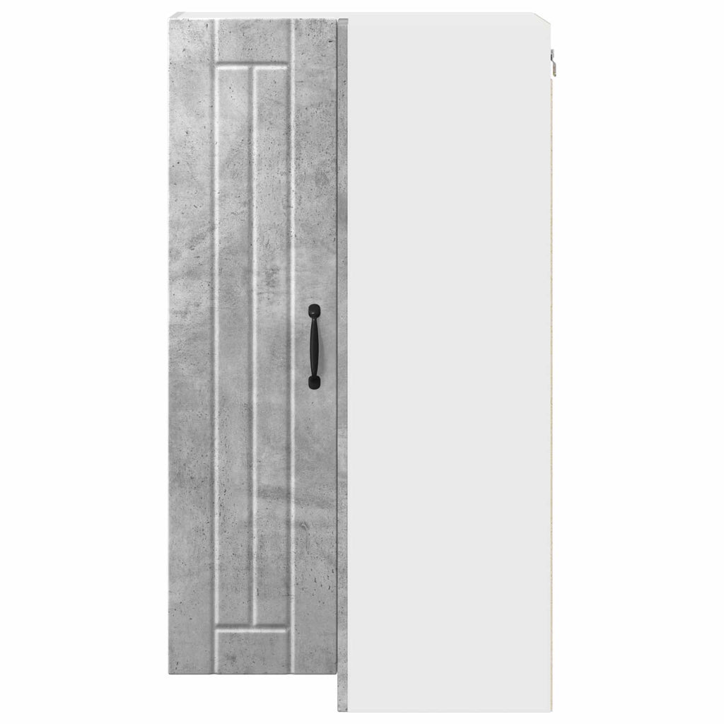 vidaXL Szafka narożna na ścianę LUCCA Betonowy szary 57 x 57 x 100 cm